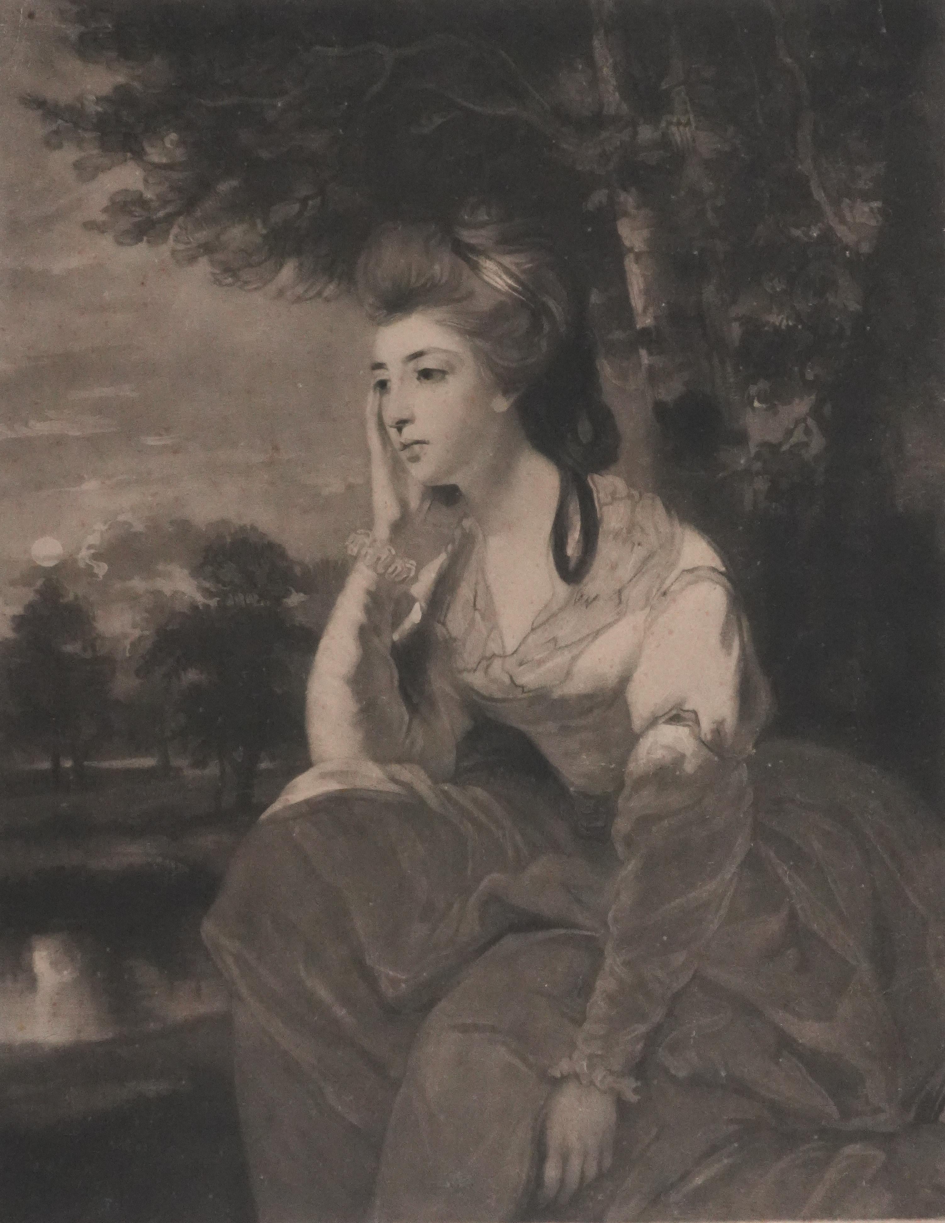 Lady Stanhope - Original Etching - Romantic Print by John Raphael Smith   