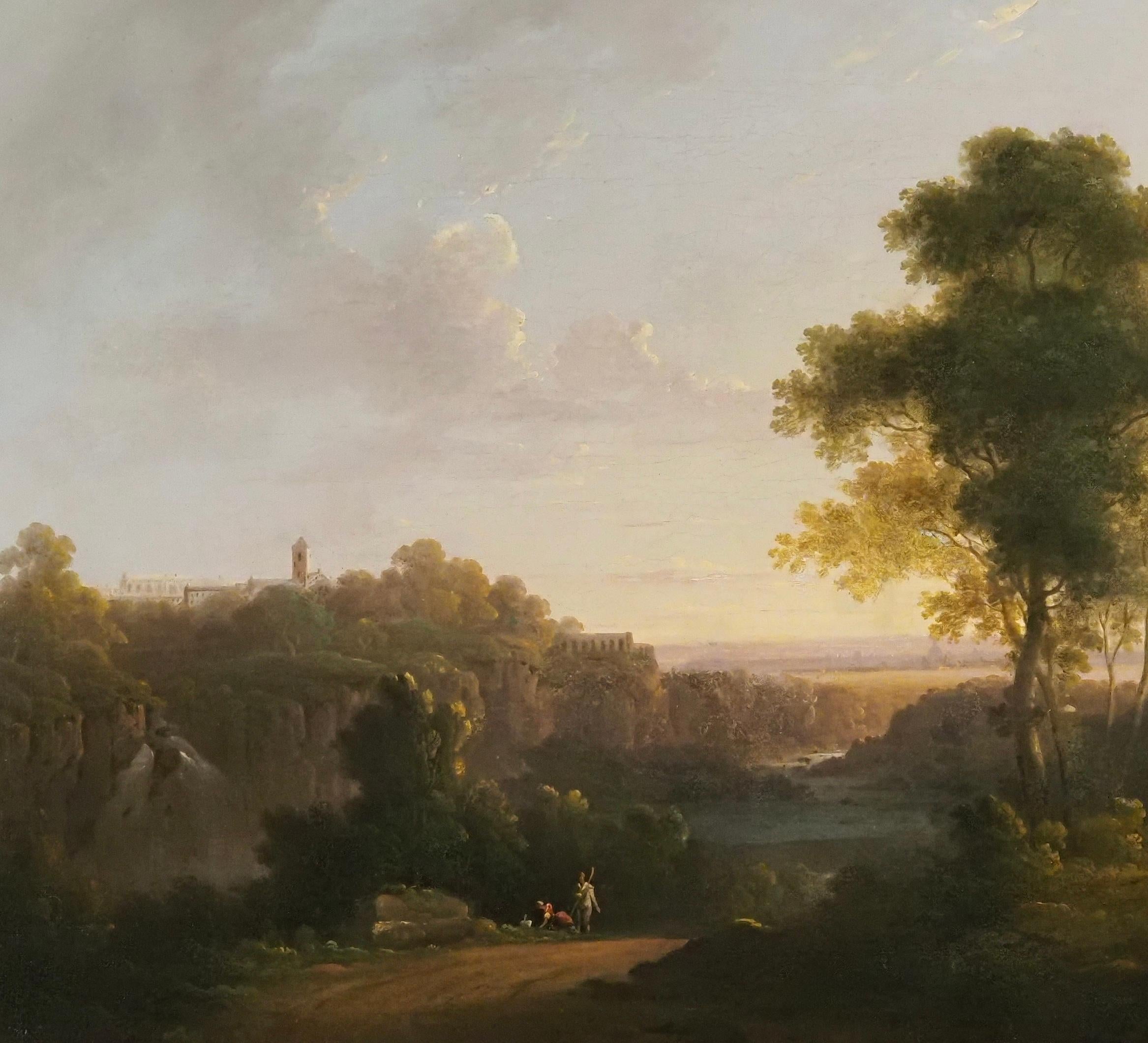 John Rathbone (1750-1807)
View at Tivoli
Signed lower right
Oil on Canvas
Canvas size - 18 x 24 in
Framed size - 24 x 30 in

John Rathbone was born in Cheshire in 1750 and worked as an artist in Manchester, London, and Preston painting landscapes in