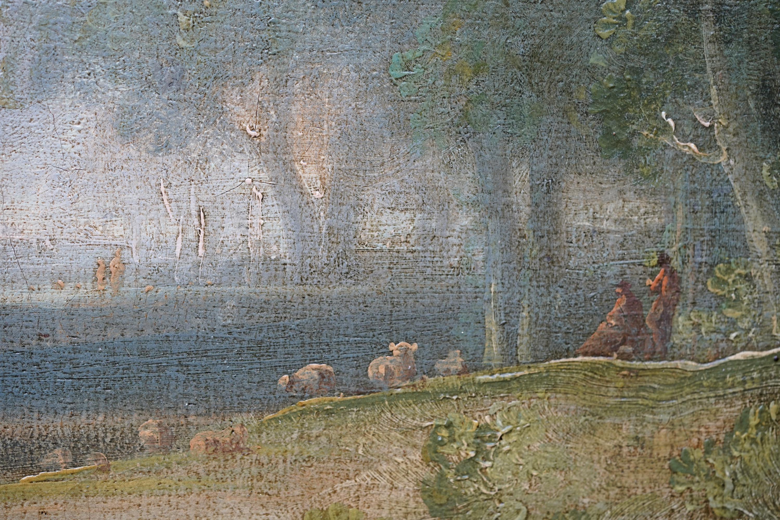 Paesaggio mattutino - British 1800 Royal Academy Exh Dipinto a olio d'arte Old Master in vendita 5