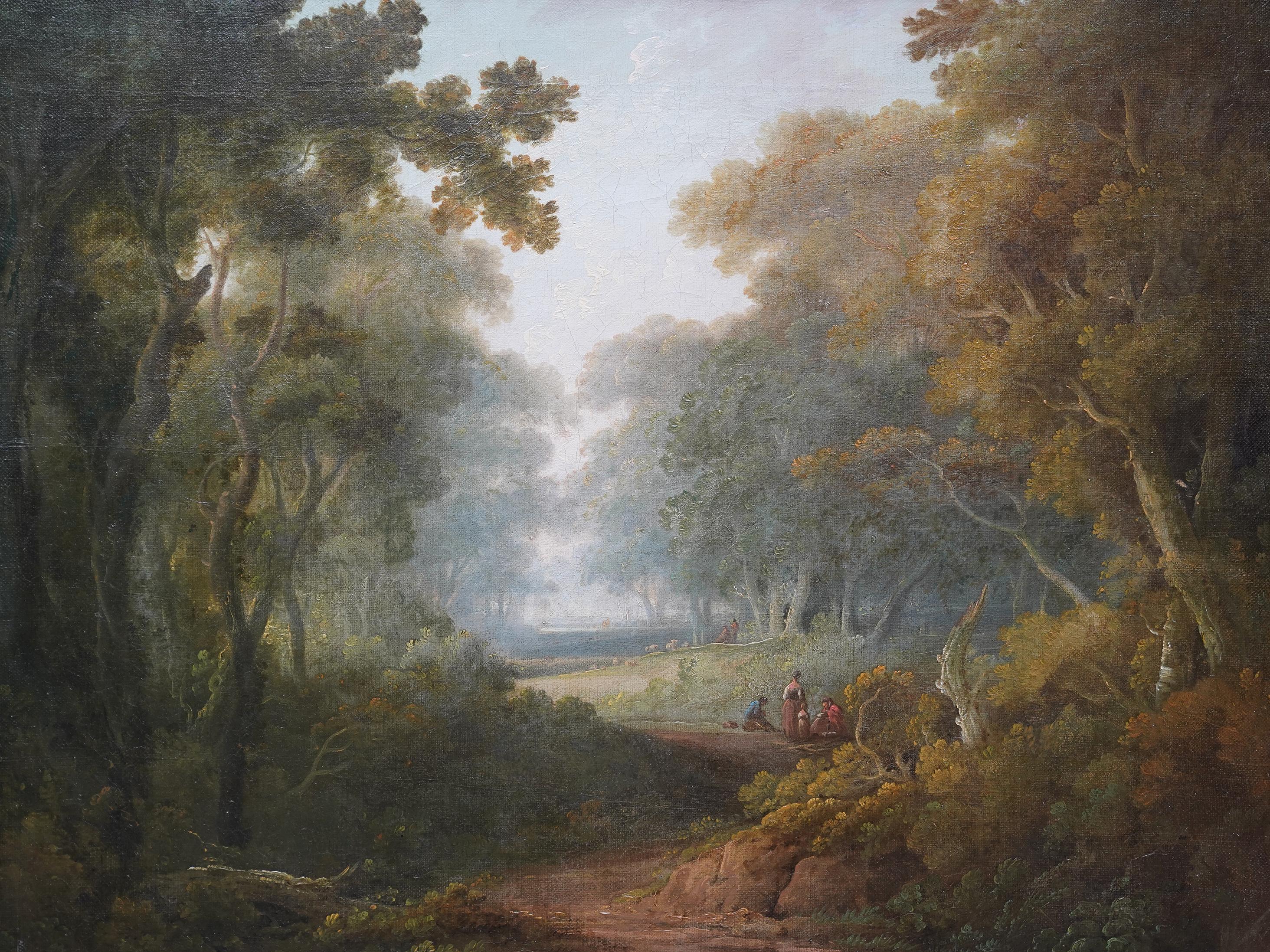 Paesaggio mattutino - British 1800 Royal Academy Exh Dipinto a olio d'arte Old Master in vendita 9