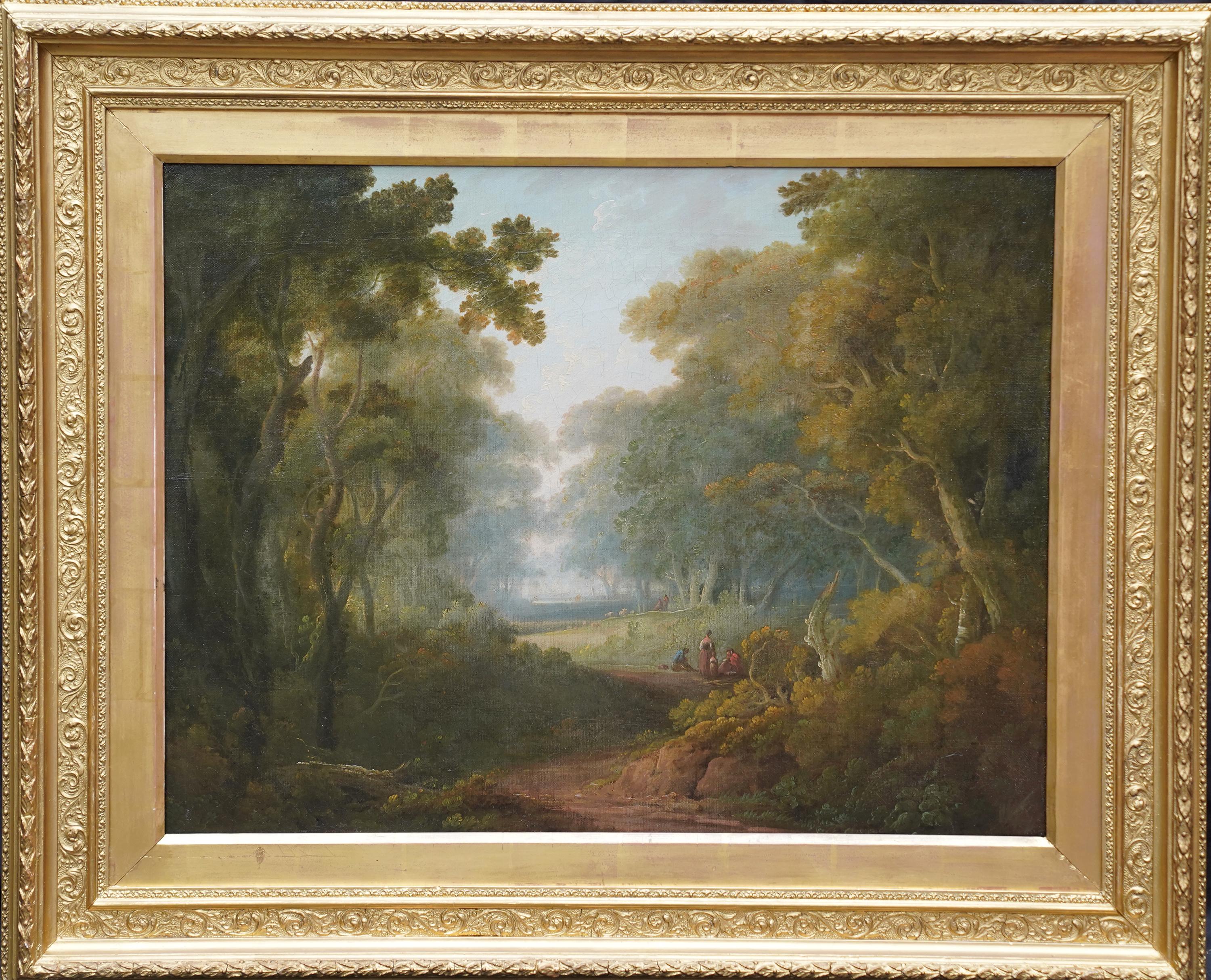 Paesaggio mattutino - British 1800 Royal Academy Exh Dipinto a olio d'arte Old Master in vendita 10