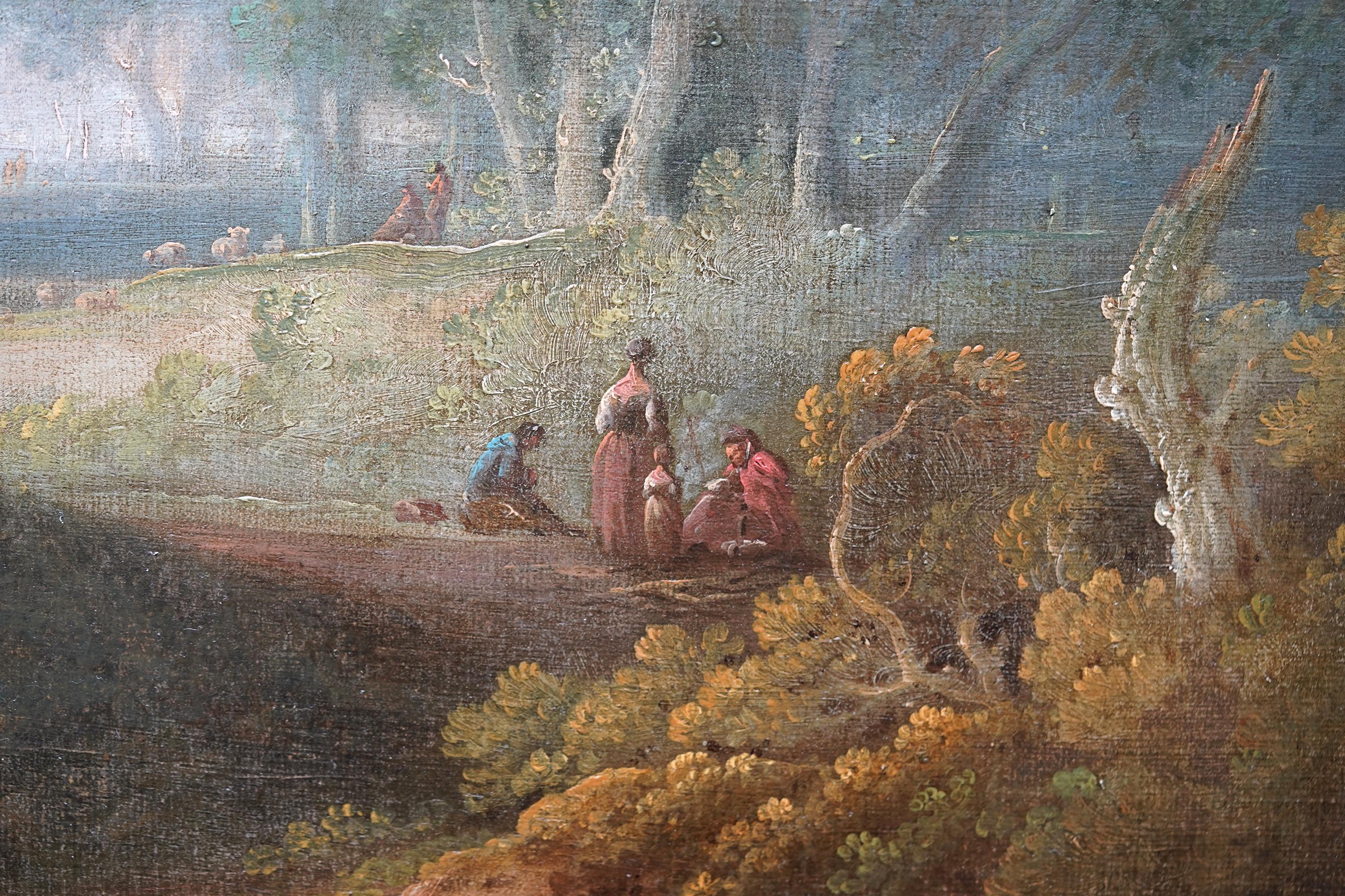 Paesaggio mattutino - British 1800 Royal Academy Exh Dipinto a olio d'arte Old Master in vendita 1