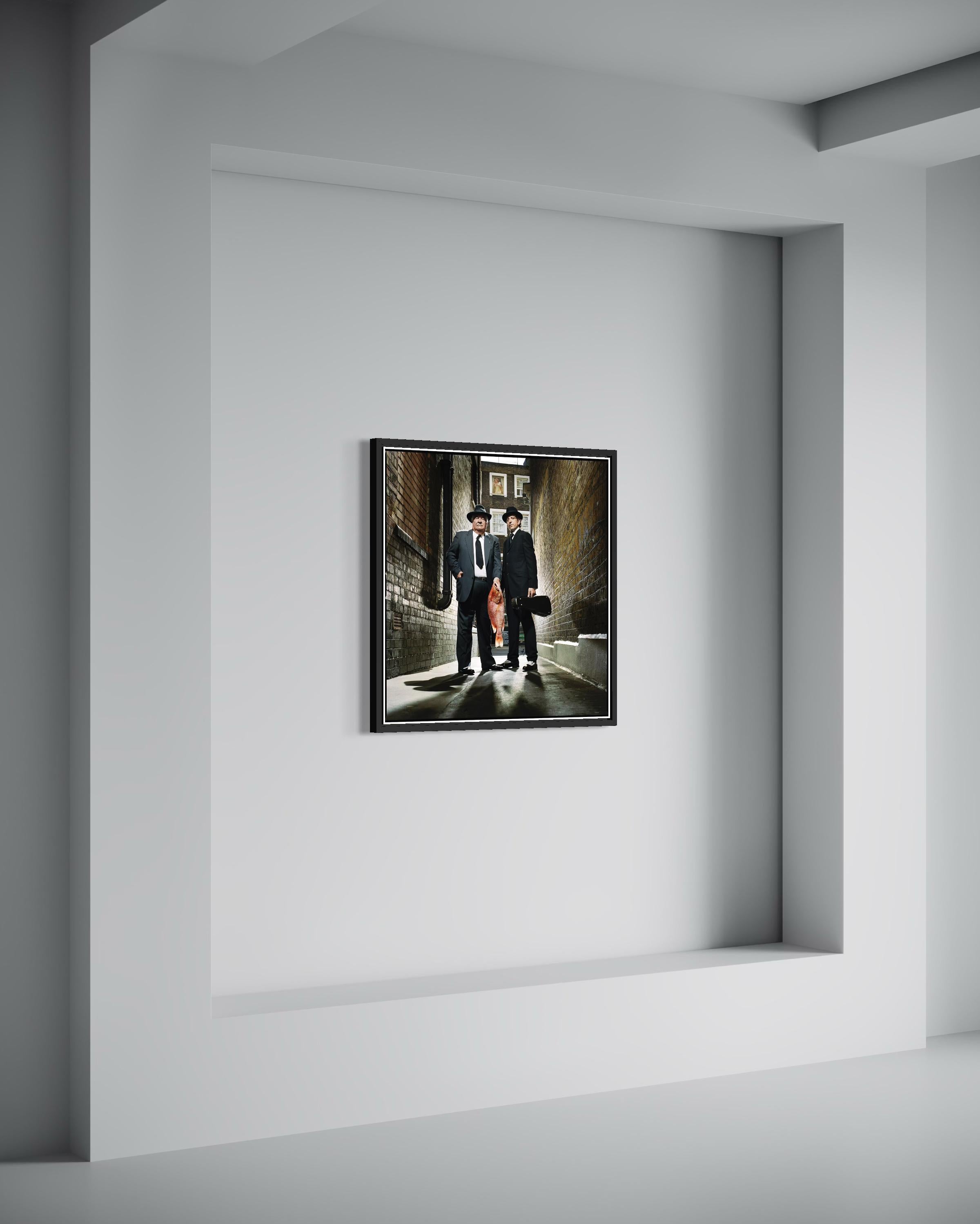 Giorgio Locatelli et Antonio Carluccio, photographiés pour le magazine Observer Food Monthly en 2004 : par John Reardon

