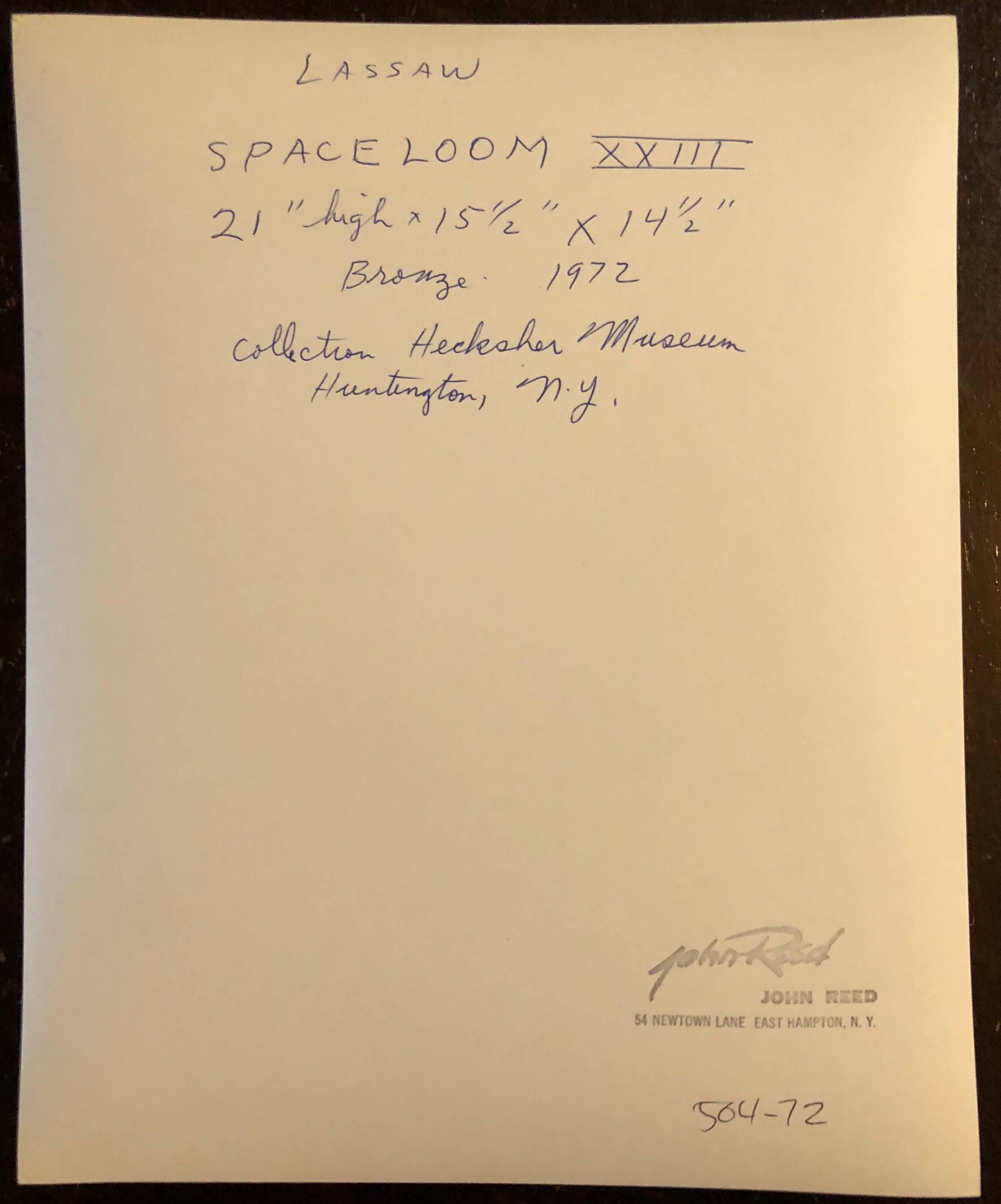 Spaceloom XXIII
The Photographer is John Reed. It bears his stamp verso. An East Hampton Photographer who shot Jackson Pollock, Lee Krasner, Larry Rivers, Philip Guston, Conrad Marca-Relli, Syd Solomon, and James Brooks amongst other art