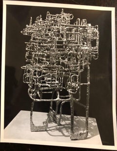 Vintage Silver Gelatin Photo of Ibram Lassaw Modernist Sculpture (Photograph)