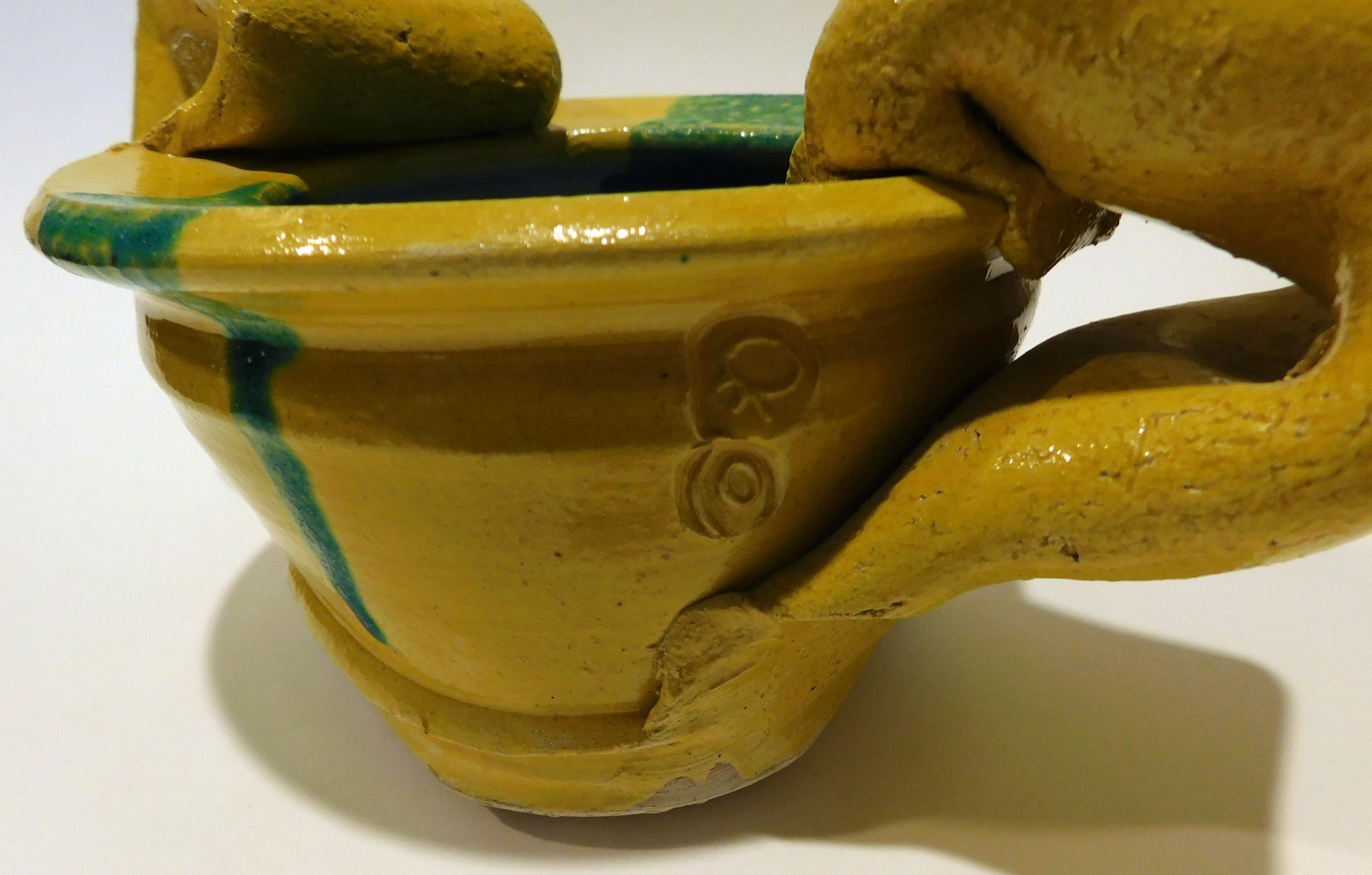 20th Century John Reeve Studio Potter Conceptual Yellow Pot