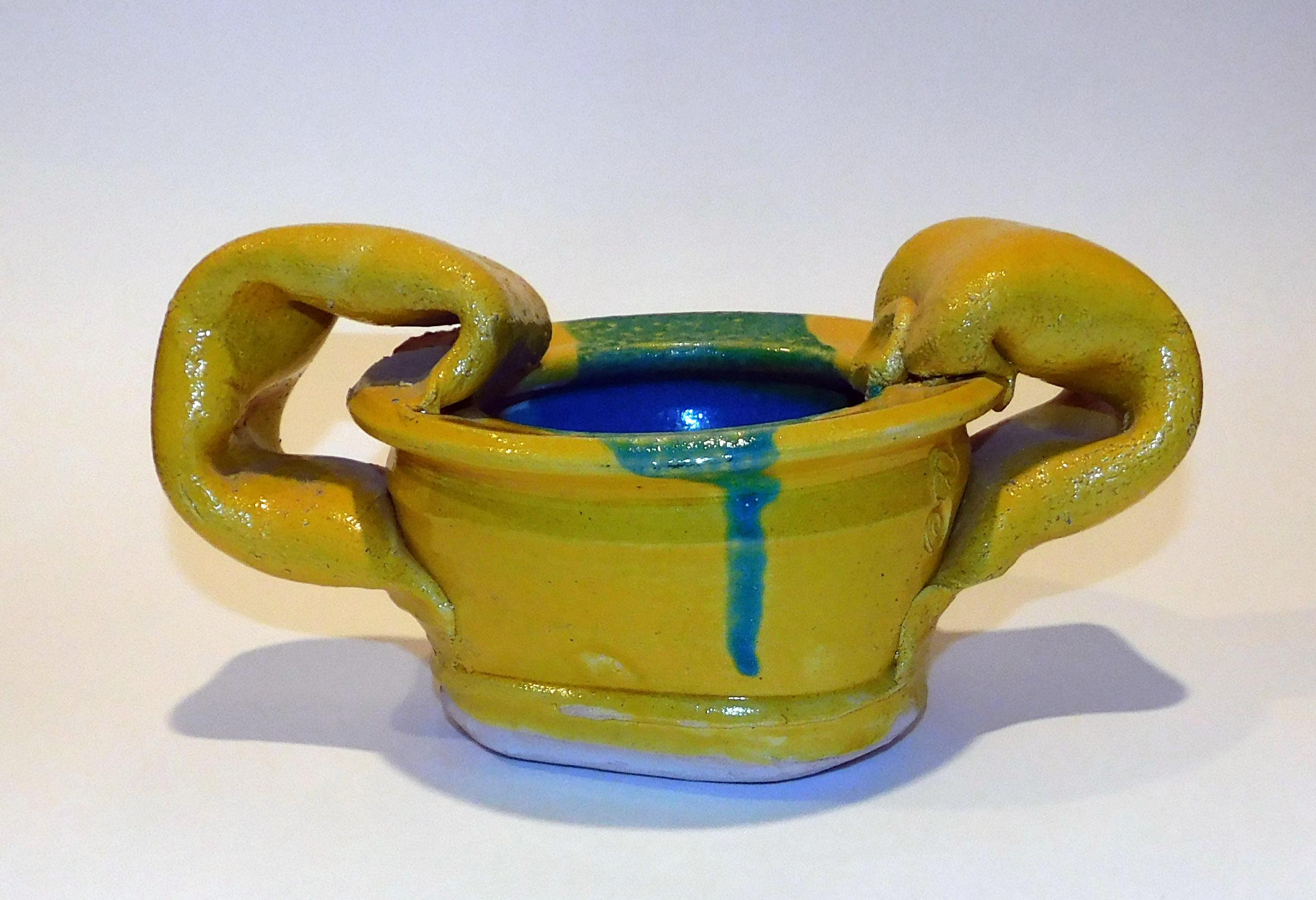 John Reeve Studio Potter Conceptual Yellow Pot 1