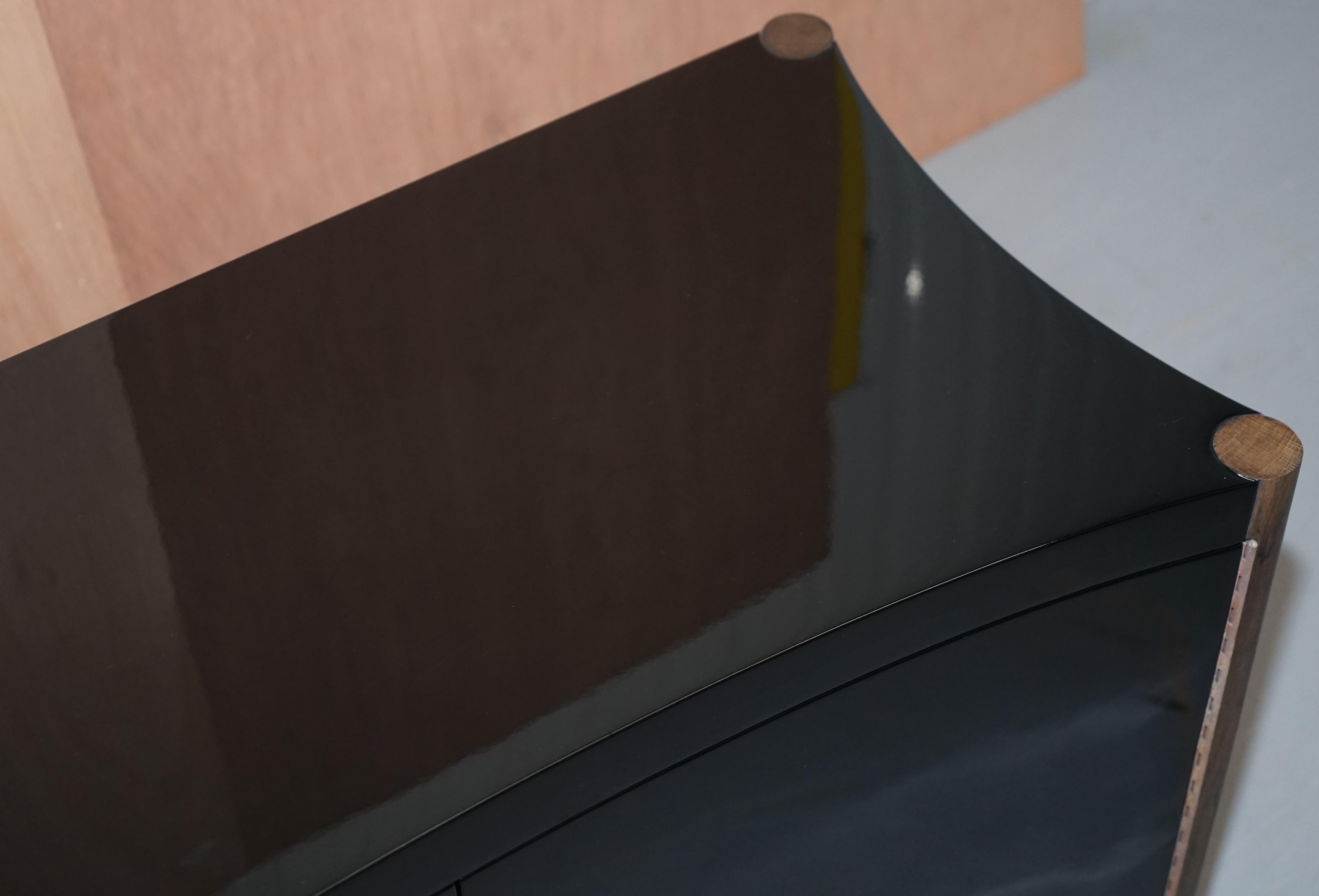 20th Century JOHN REEVEs SAIGON CABINET SIDEBOARD WALNUT FRAMED PUSH OPEN DOORS