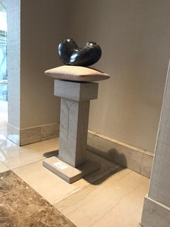 Chrysalis, unique stone sculpture, granite, limestone contemporary sculpture