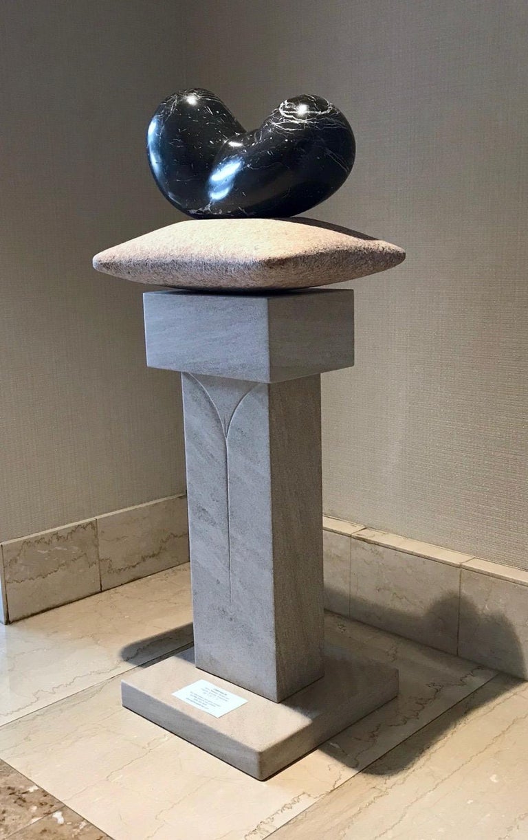 John Reeves Abstract Sculpture - Chrysalis, unique stone sculpture, granite, limestone contemporary sculpture