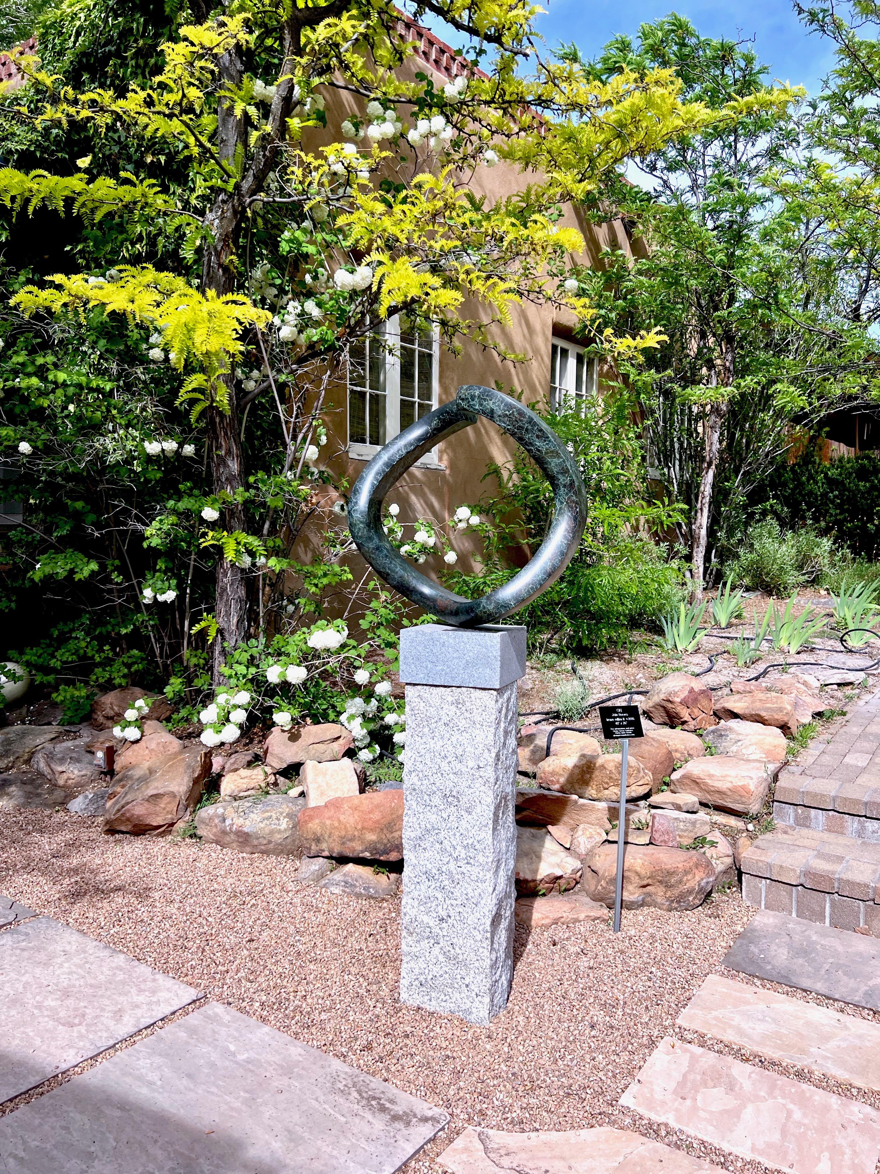 Oh, by John Reeves, rotating, bronze, sculpture, shape shift, granite, edition For Sale 6
