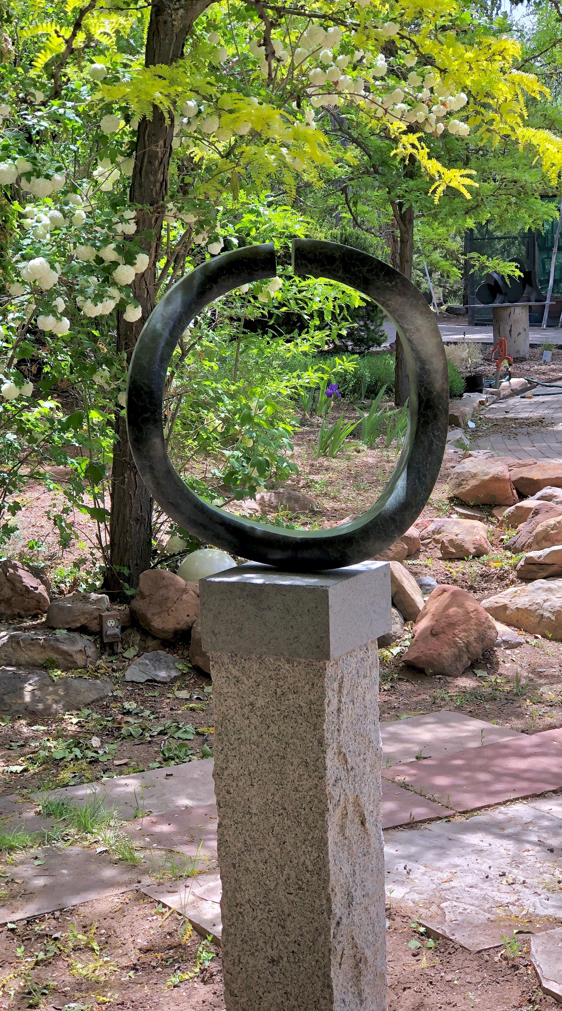 Oh, by John Reeves, rotating, bronze, sculpture, shape shift, granite, edition For Sale 5