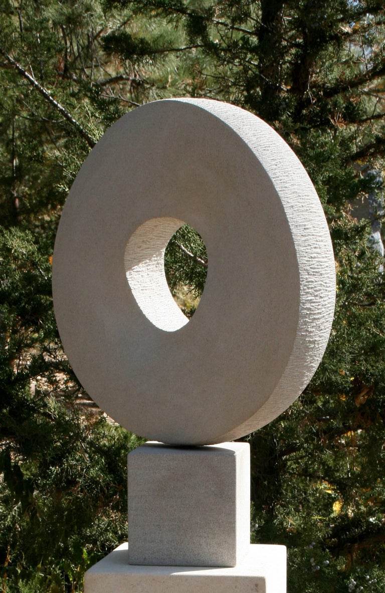 John Reeves Portal, limestone sculpture, abstract, circle, John Reeves, abstract, For Sale at
