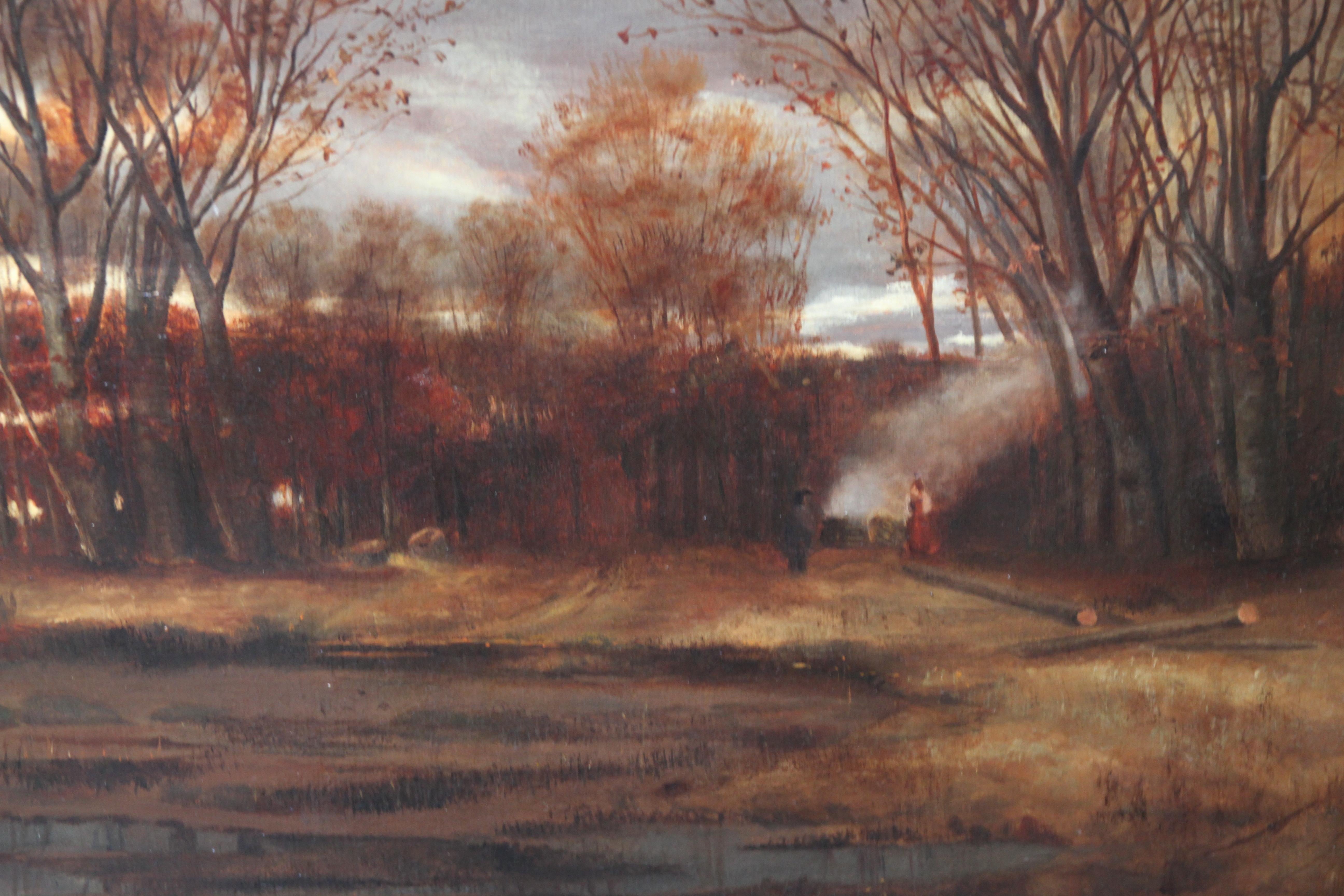 Sunset after Rain - Scottish 19th Century art Glasgow Boy landscape oil painting For Sale 1