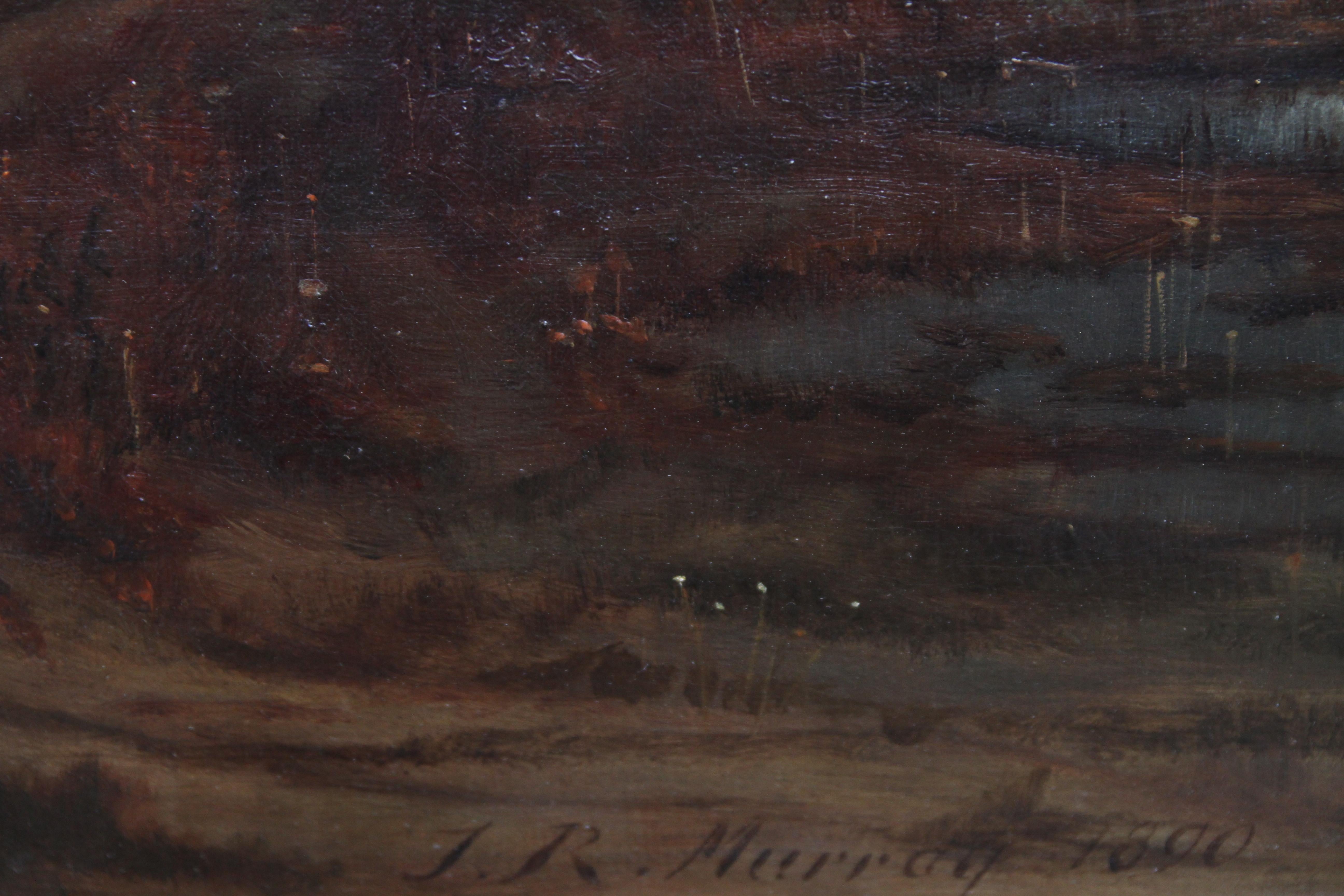 Sonnenuntergang nach Regen – schottisches Landschaftsgemälde, Glasgower Junge, 19. Jahrhundert im Angebot 3