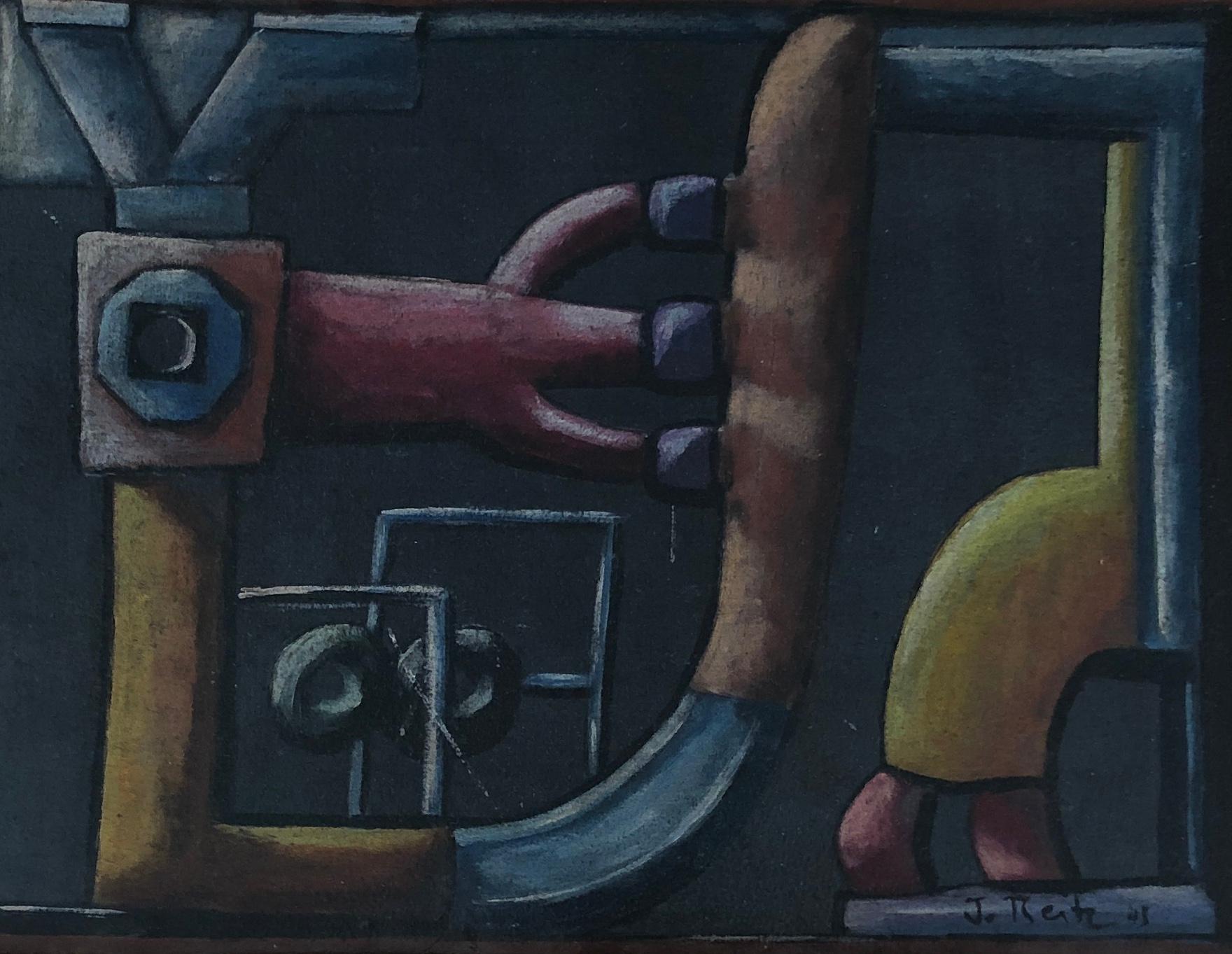 John Reitz Abstract Painting - Composition to machines and tools