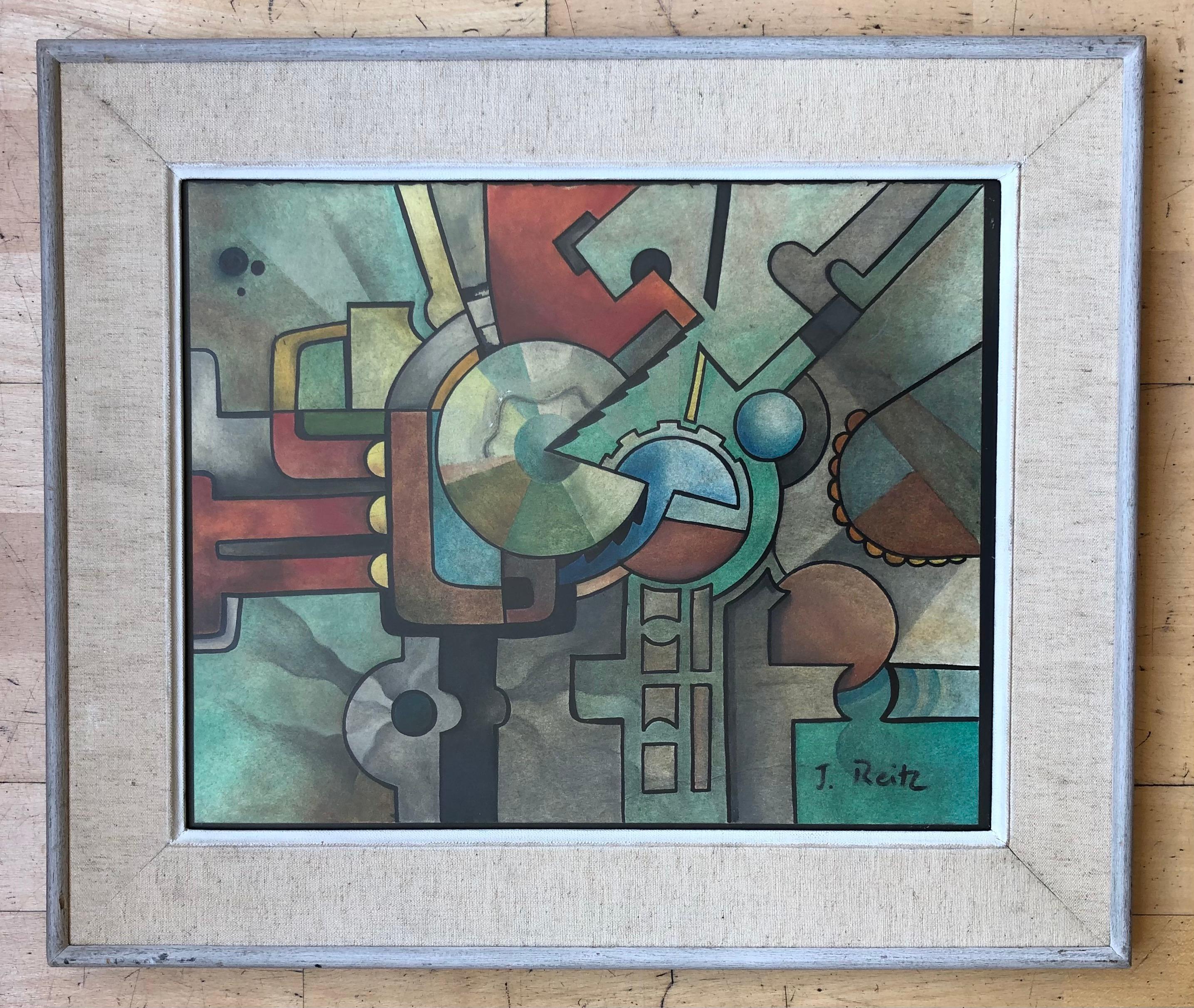 Geometric composition - Painting by John Reitz