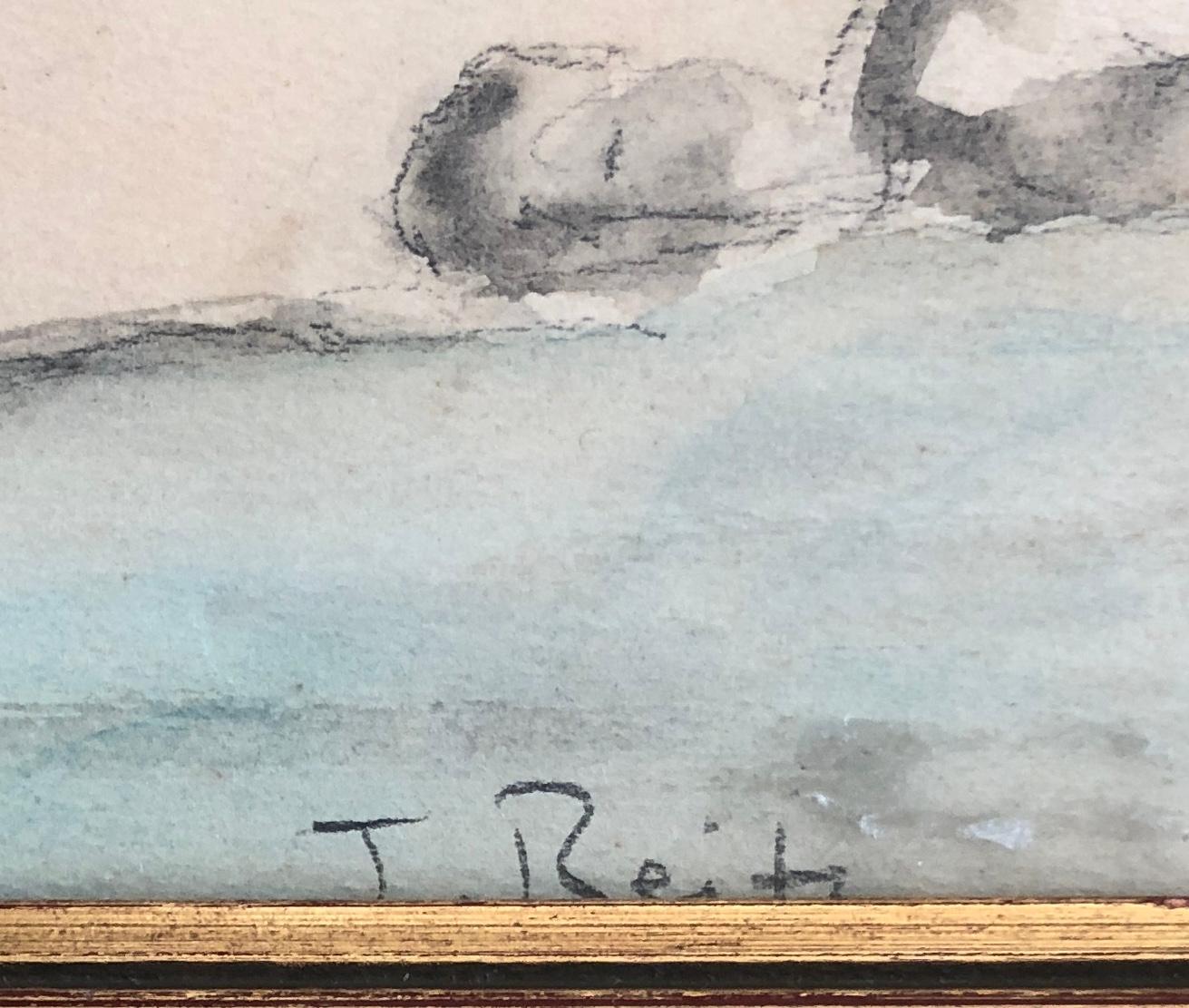 Signore in conversazione - Painting Moderno di John Reitz