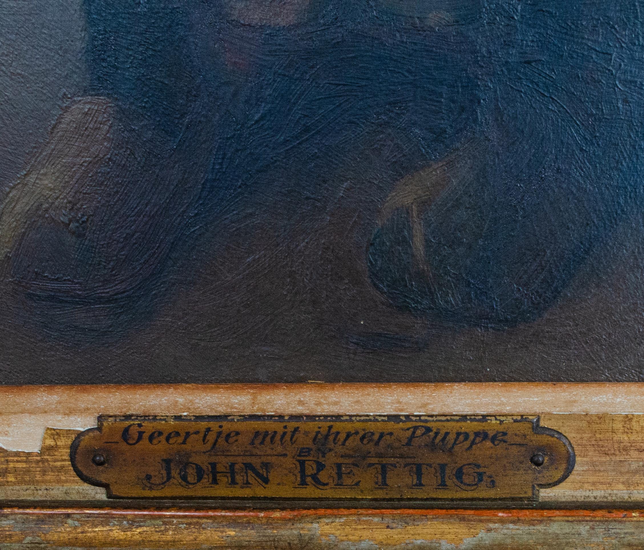 Originales John Rettig-Porträt eines niederländischen Mädchens 3