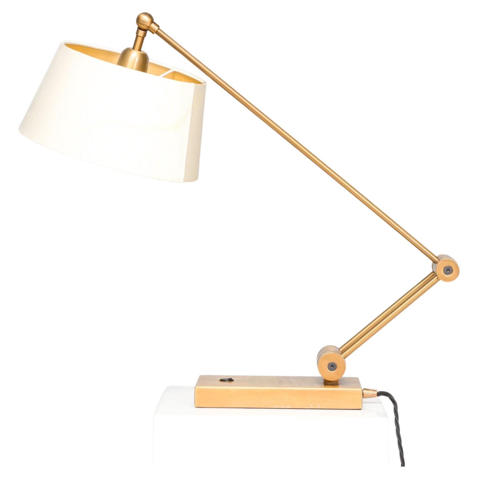 Heathfield & Co. Torun Antique Brass Desk Lamp