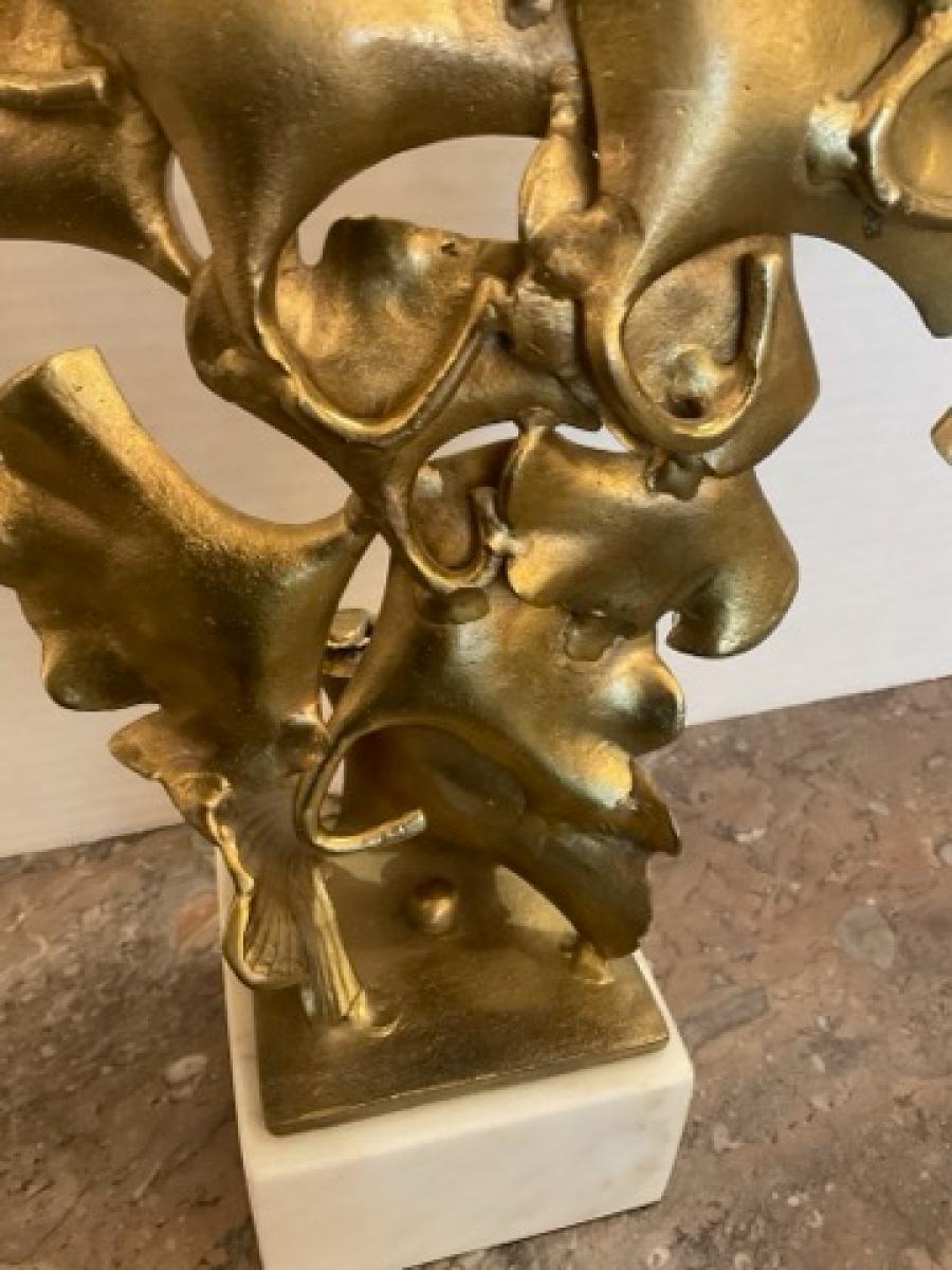 John Richard Scultura di foglie di ginkgo in ottone In condizioni ottime in vendita a Dallas, TX