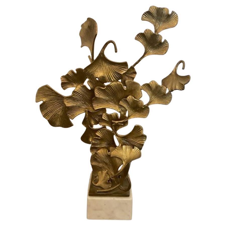 John Richard Ginkgo-Blätter-Skulptur aus Messing