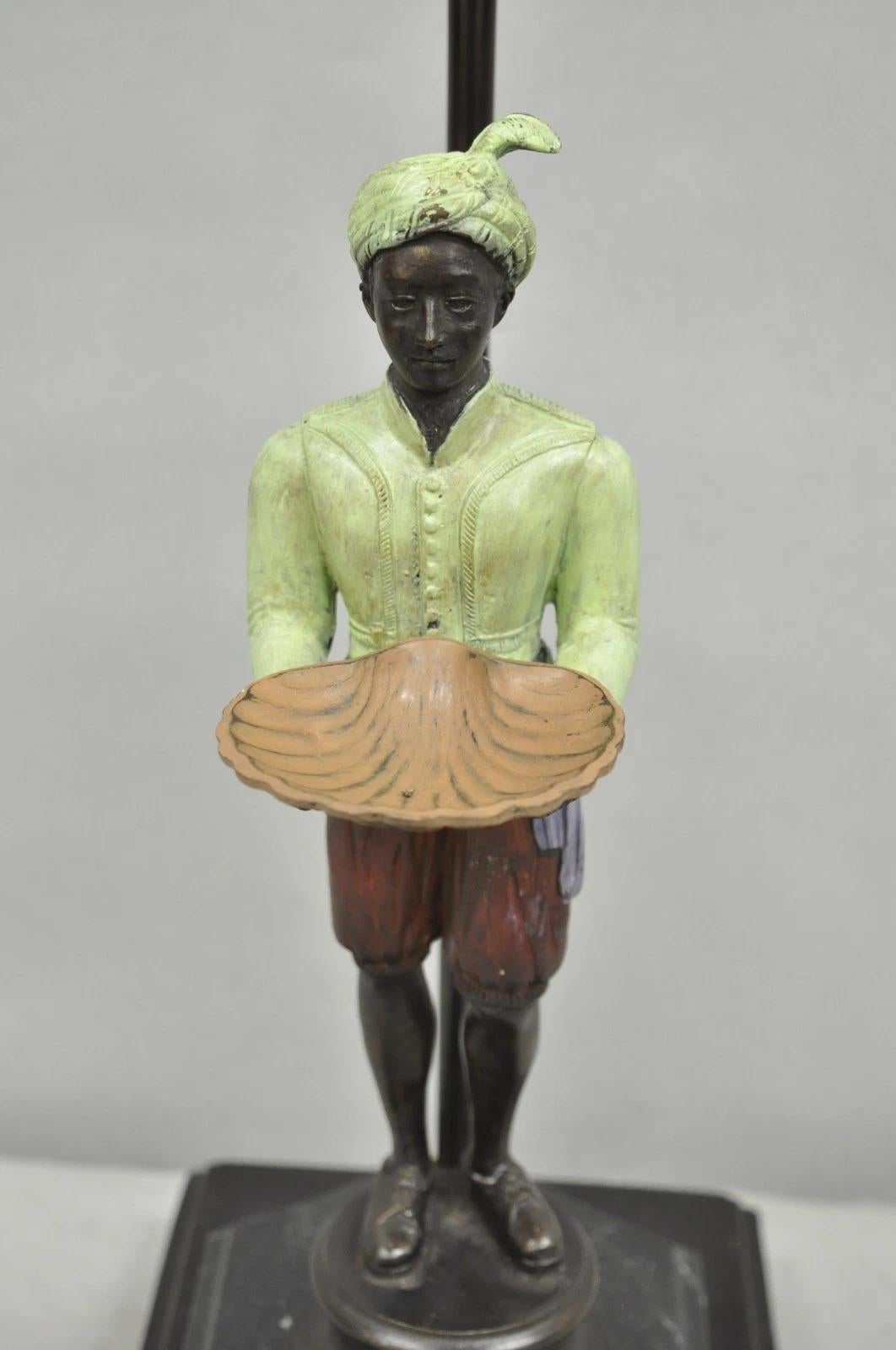 Unknown John Richard Egyptian Moorish Figural Butler Servant Table Lamp For Sale