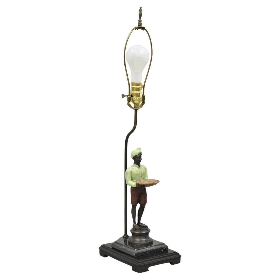 John Richard Egyptian Moorish Figural Butler Servant Table Lamp For Sale