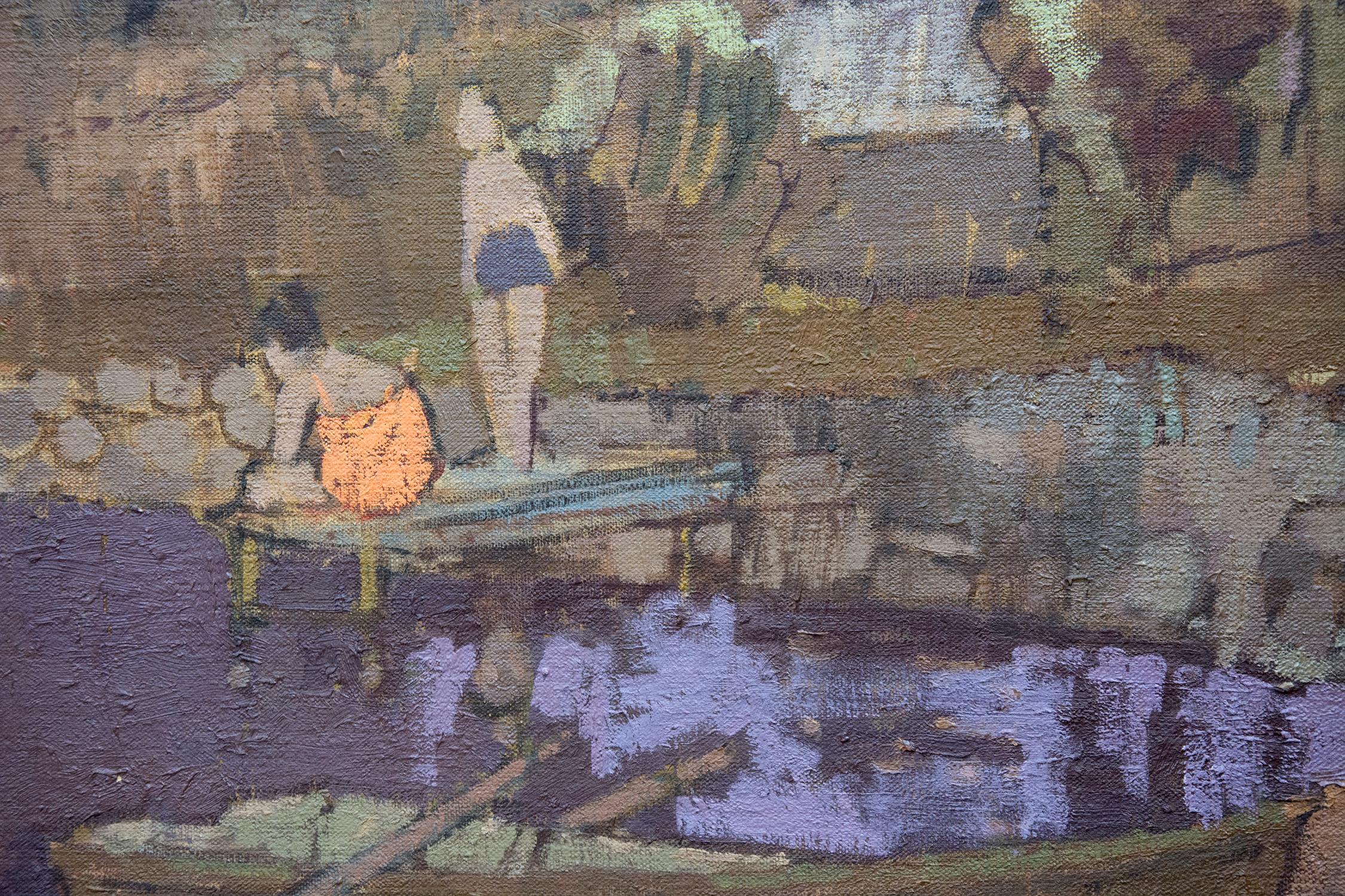 The Bathers, Quebec Countryside - Modern Painting by John Richard Fox