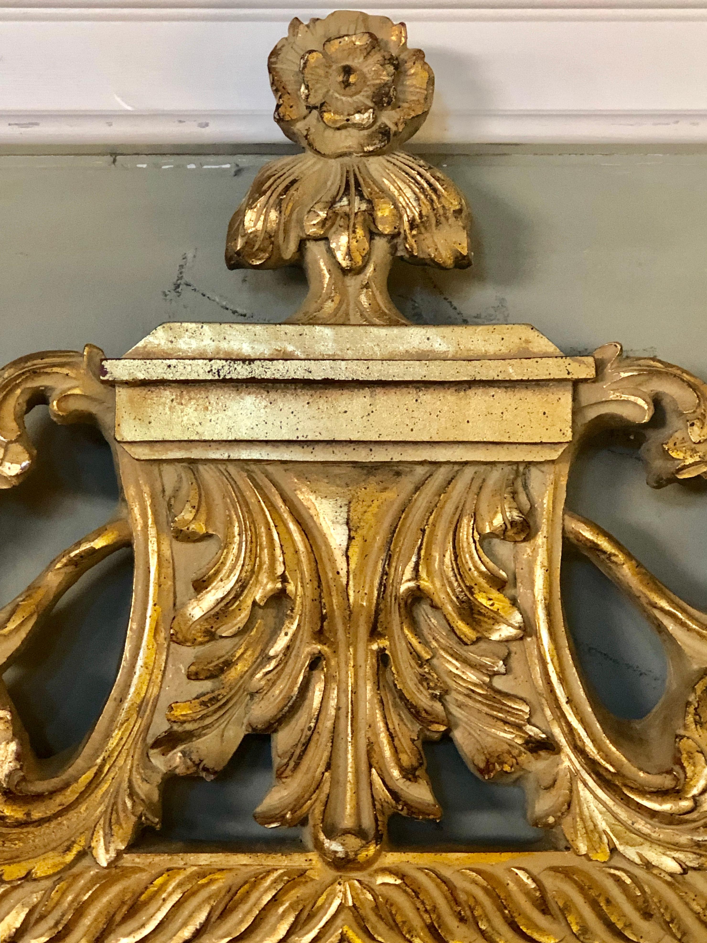 John Richard Giltwood Carved Louis XVI Style Beveled Wall or Console Mirror 4