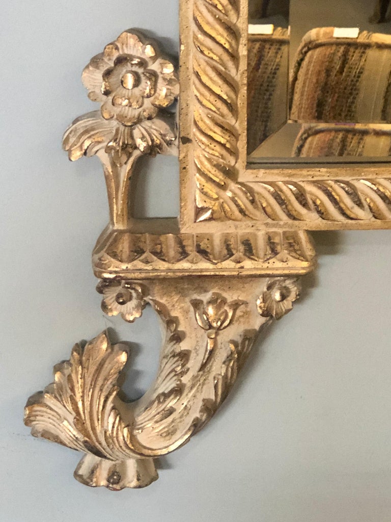 John Richard Giltwood Carved Louis XVI Style Beveled Wall or Console