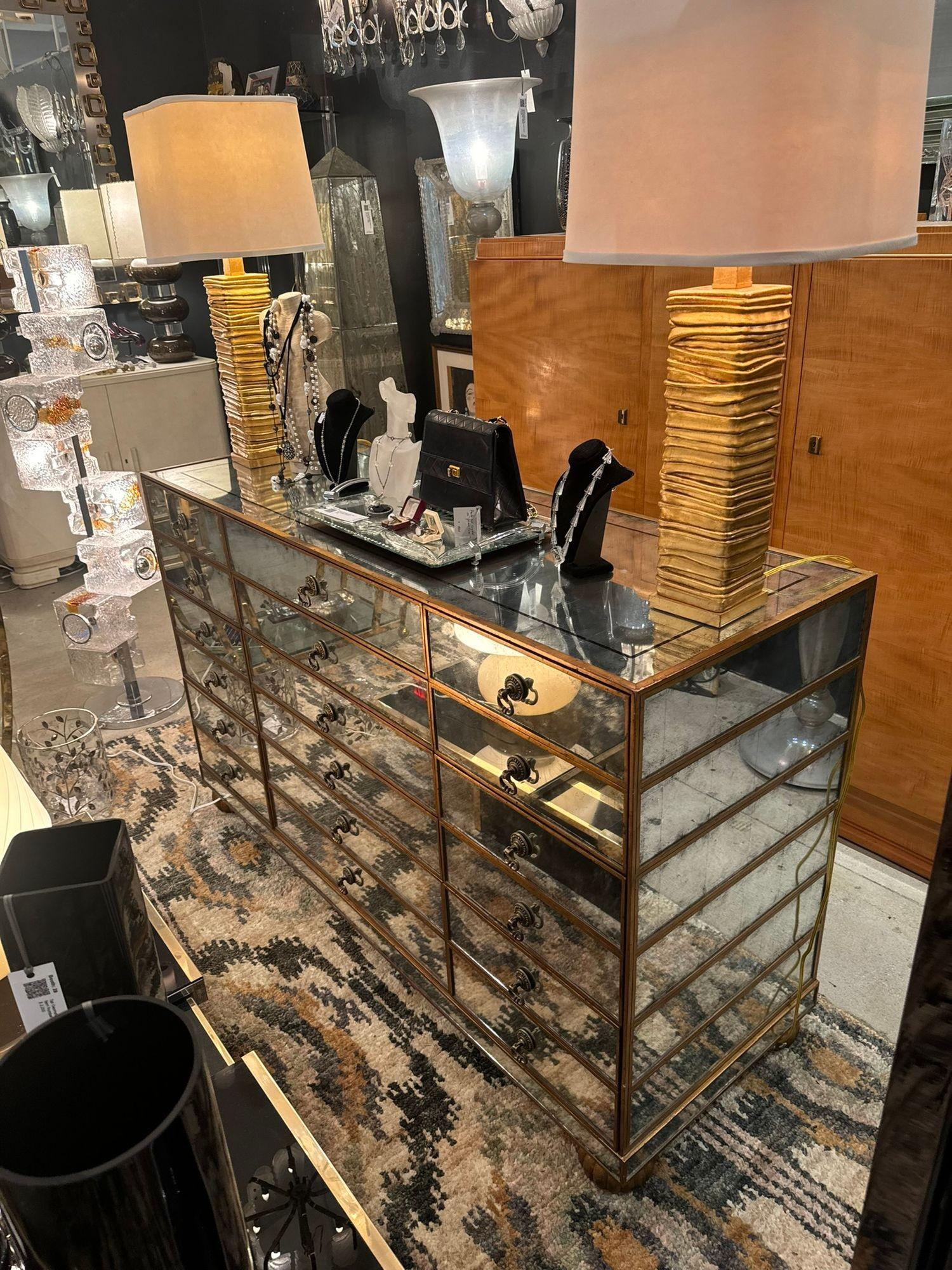 American John Richard Mirrored Chest/ Commode. For Sale