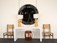 John Richard Modern White Lacquer Waterfall Console Table