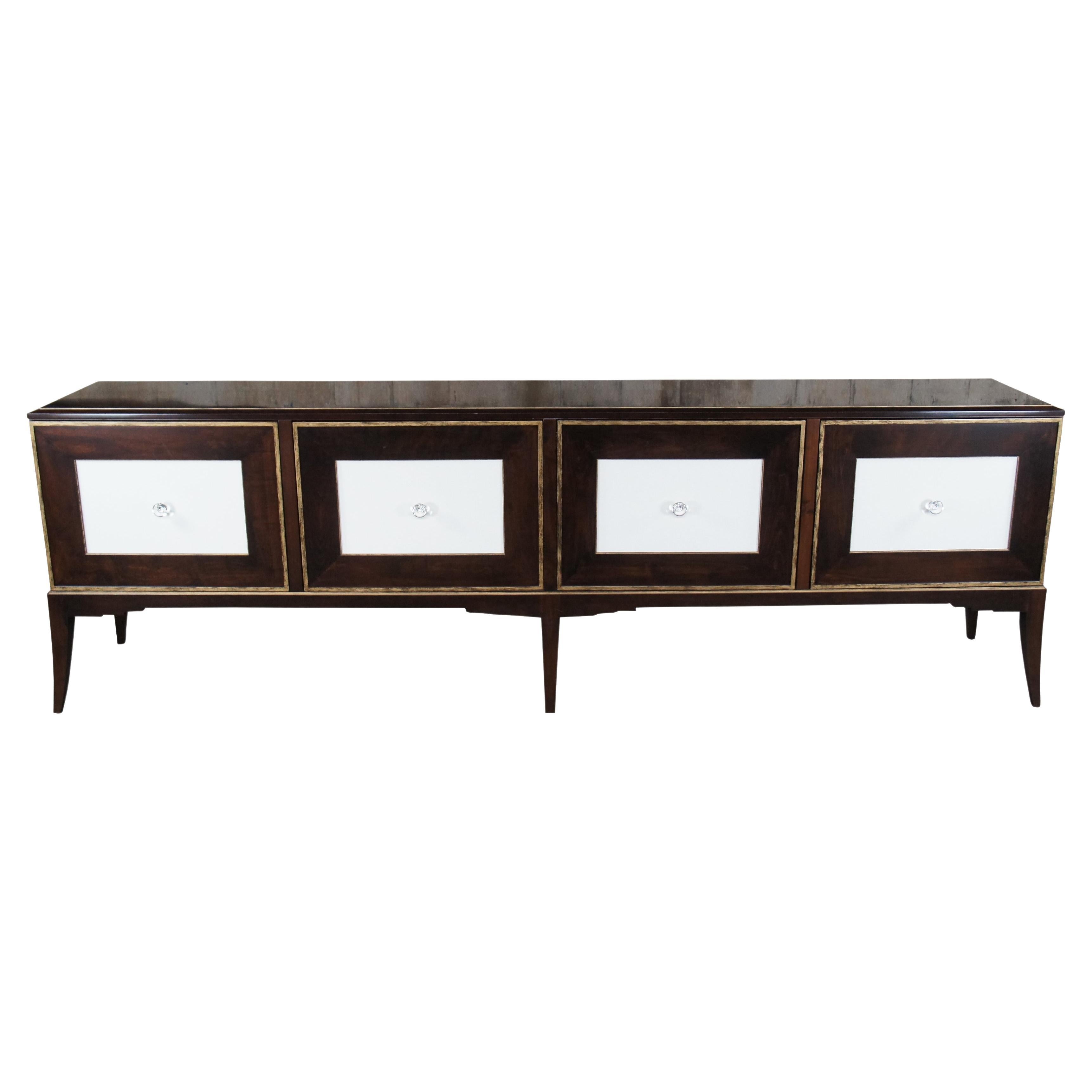 John Richard Monumental Italian Art Deco Walnut Sideboard Credenza Cabinet 120"