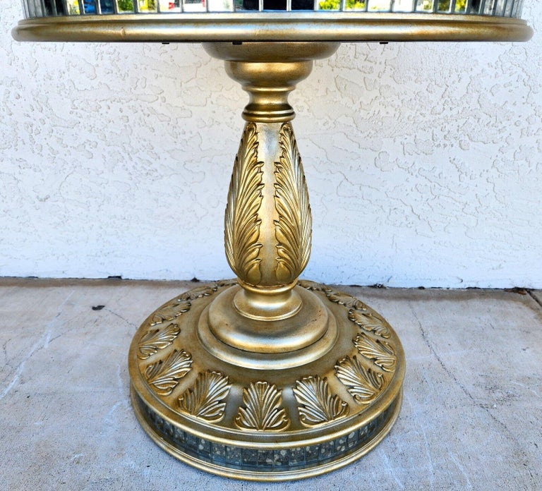 John Richard Style Eglomise Mirror Center Accent Table For Sale at 1stDibs