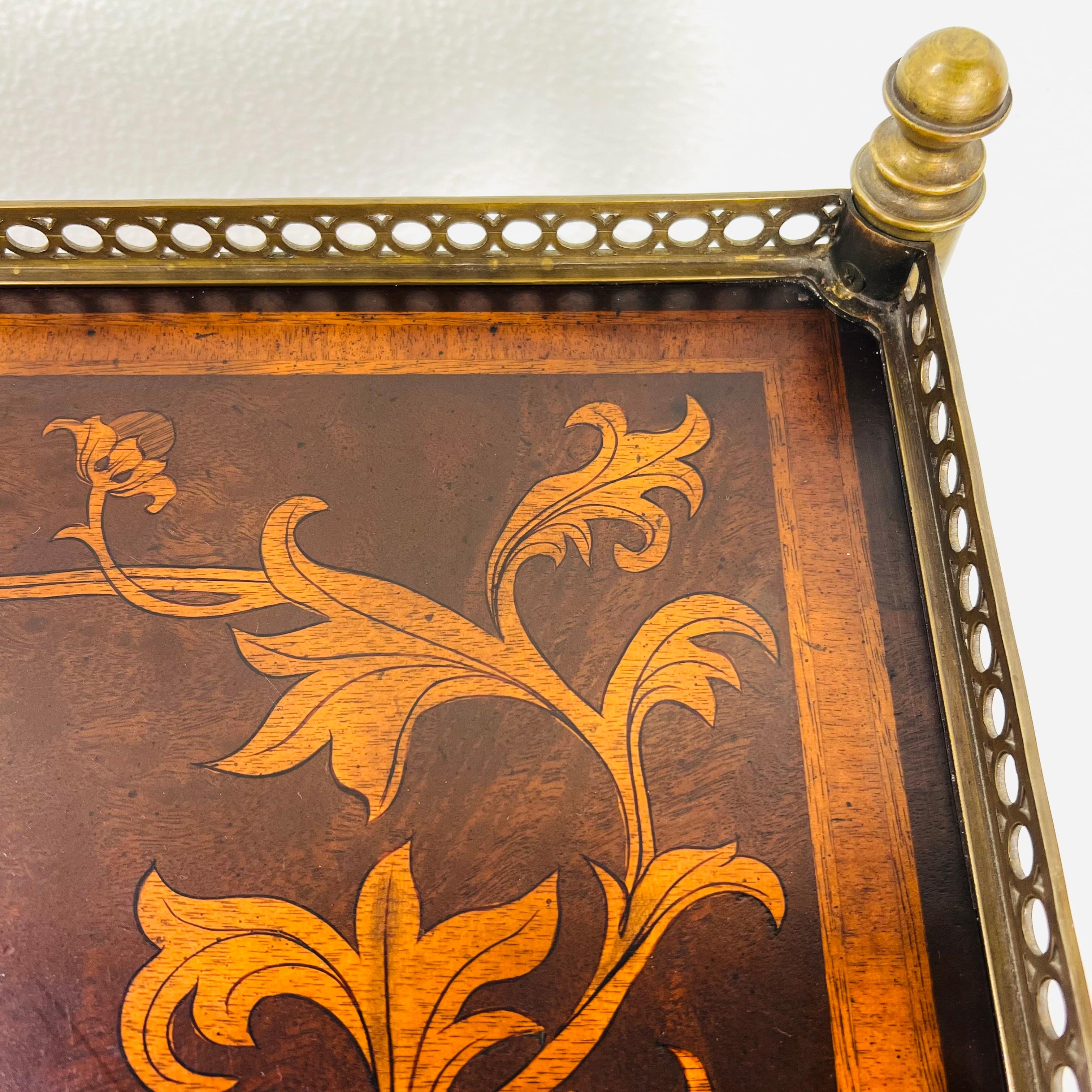 John Richard Two-Tiered Inlaid Console Table For Sale 8