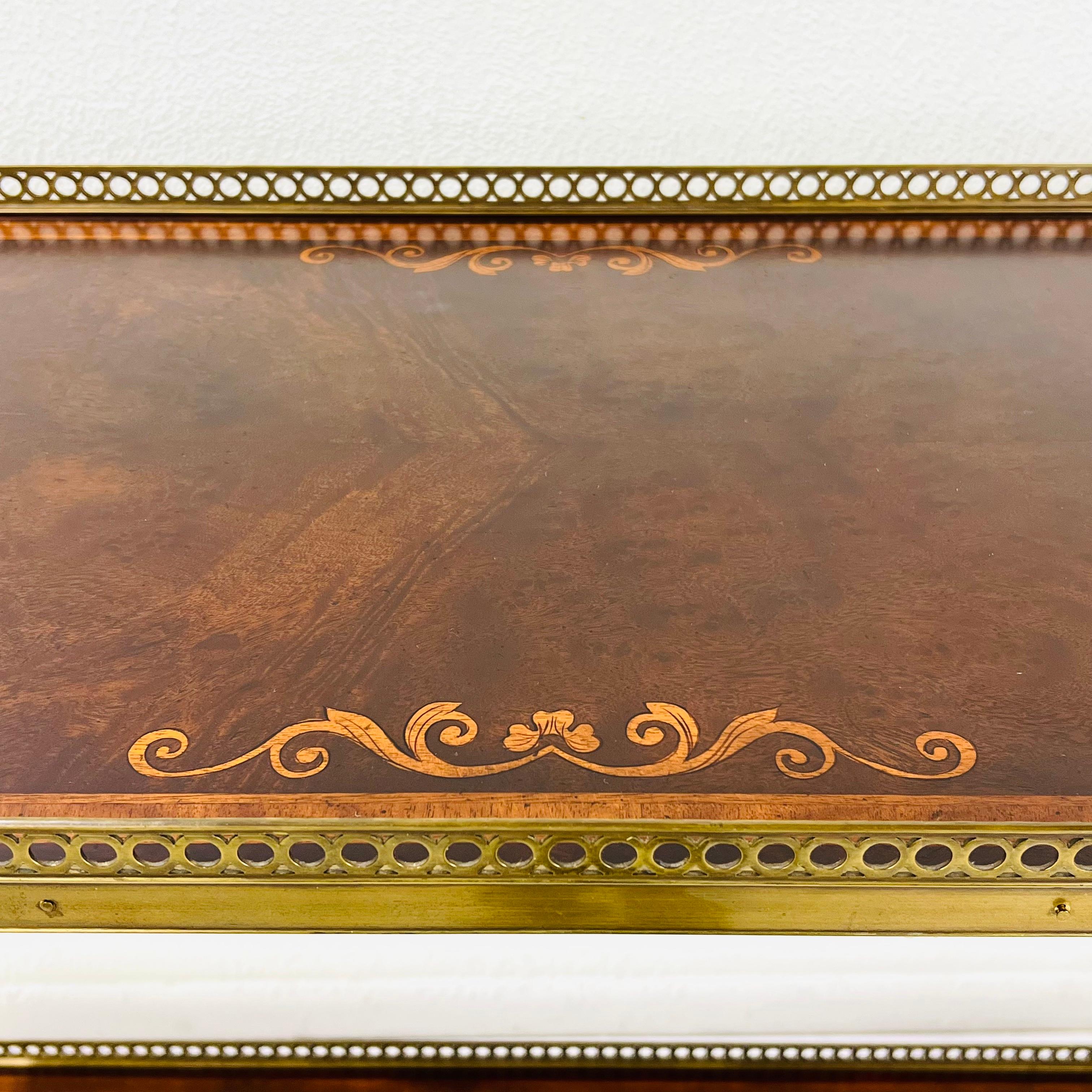 John Richard Two-Tiered Inlaid Console Table For Sale 9