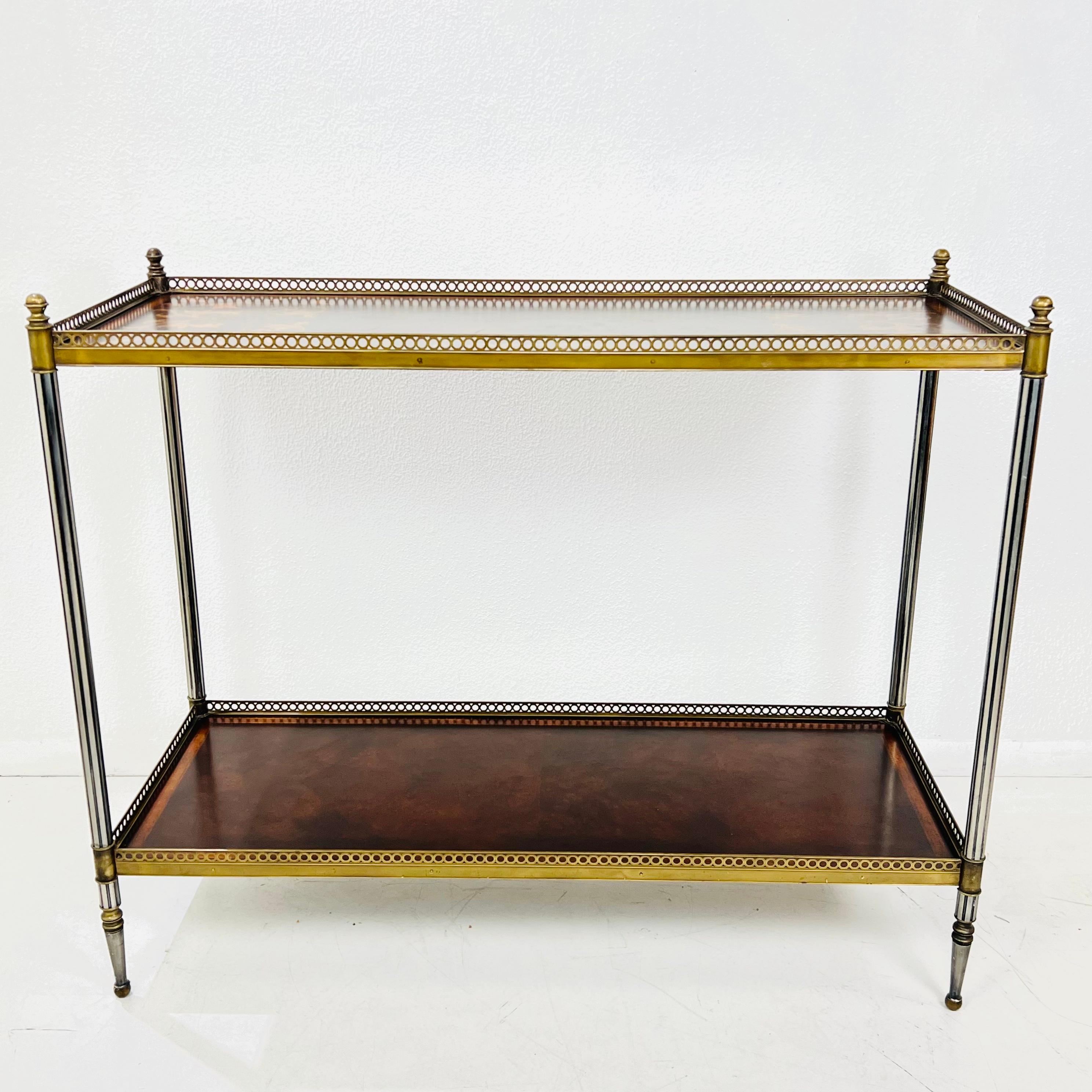John Richard Two-Tiered Inlaid Console Table For Sale 11