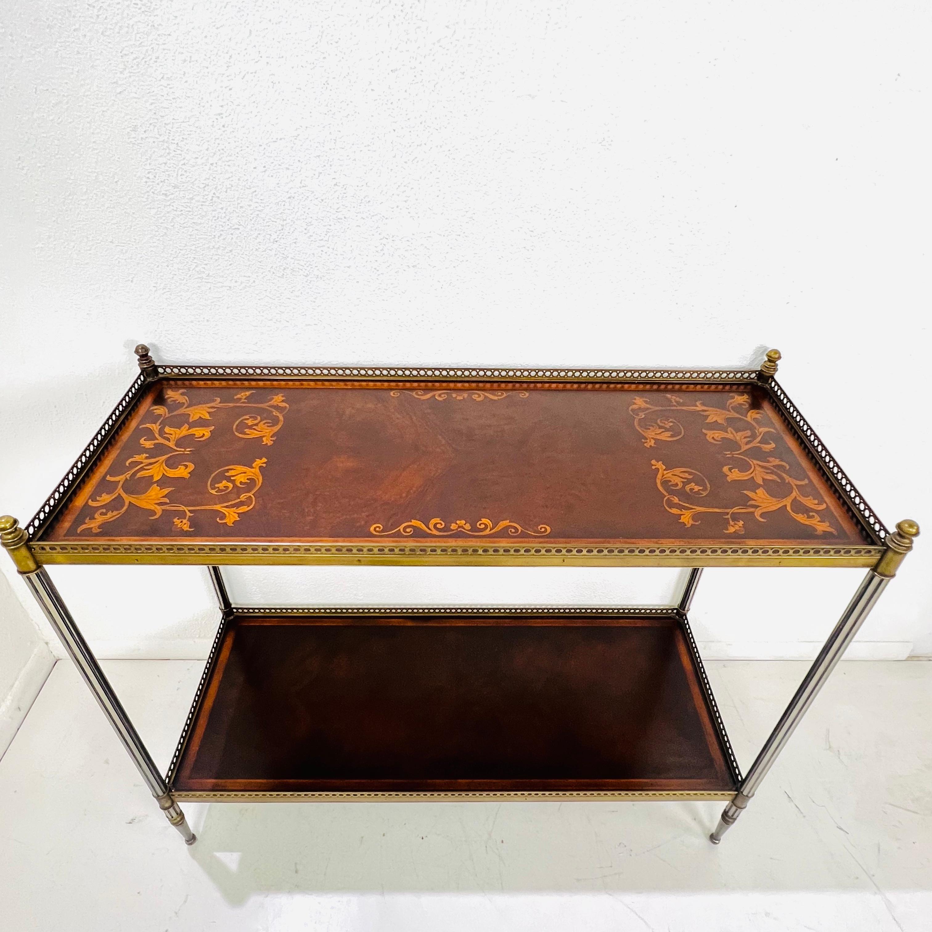 Inlay John Richard Two-Tiered Inlaid Console Table For Sale