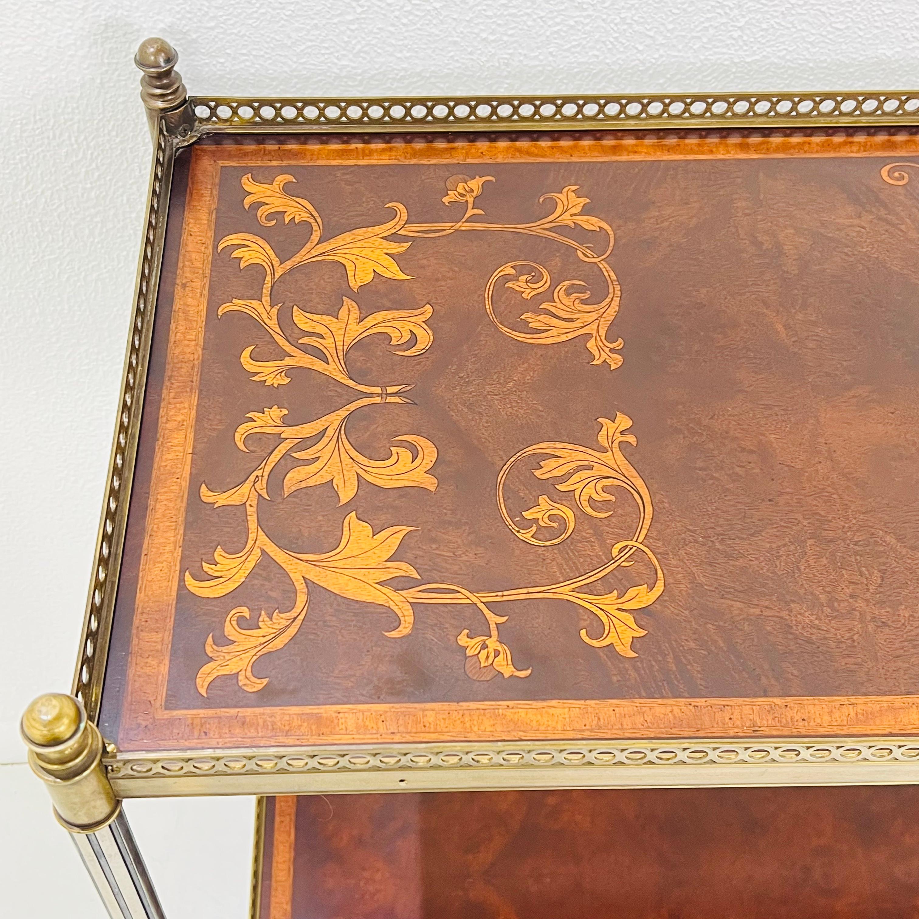 John Richard Two-Tiered Inlaid Console Table For Sale 1