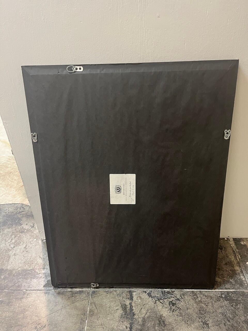 John Richard Faux Tortoise Beveled Mirror In Good Condition For Sale In Houston, TX