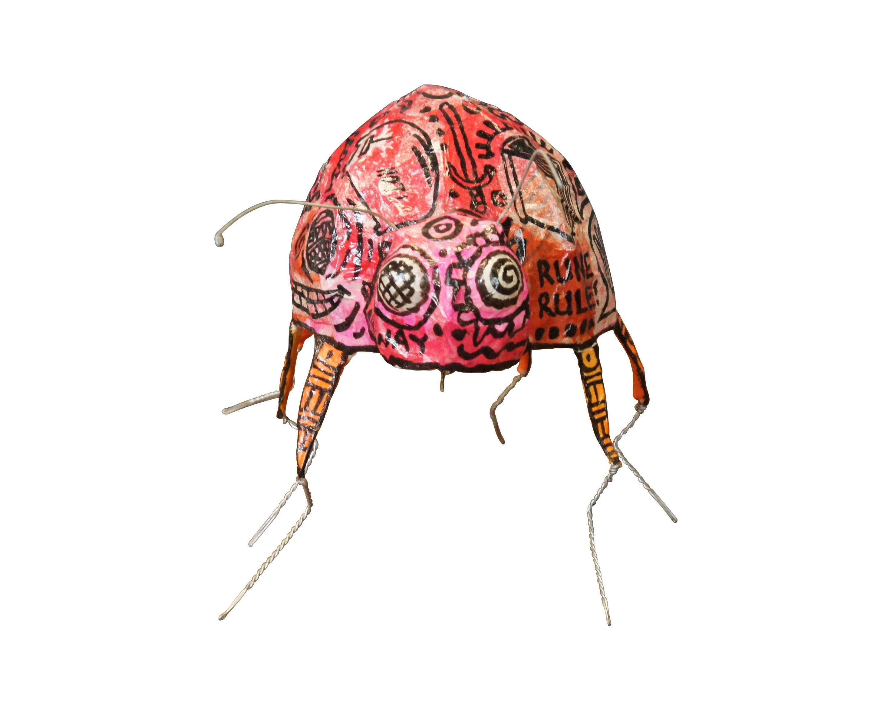 Modern John Richards Yummy Mud Puddle Gallery Lady Bug Sculpture Nightlight Lamp 10