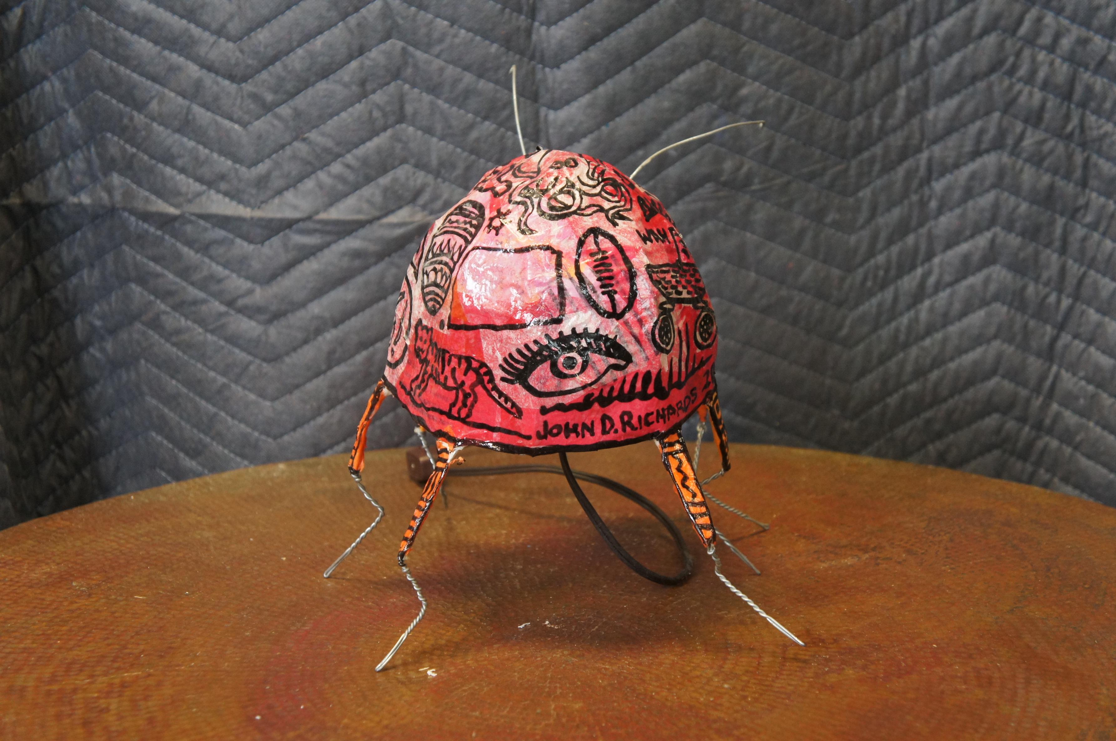 20th Century John Richards Yummy Mud Puddle Gallery Lady Bug Sculpture Nightlight Lamp 10