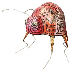 John Richards Yummy Mud Puddle Gallery Lady Bug Sculpture Nightlight Lamp 10"