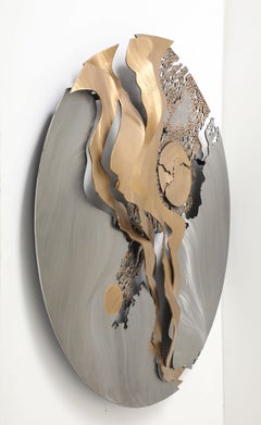 JOHN RICHEN Desert Serenade Large Bronze / Steel 45" Disc Sculpture 1/15