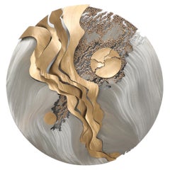 JOHN RICHEN Desert Serenade Large Bronze / Steel 45" Disc Sculpture 1/15