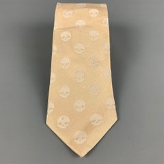 JOHN RICHMOND Beige Skull Silk Tie