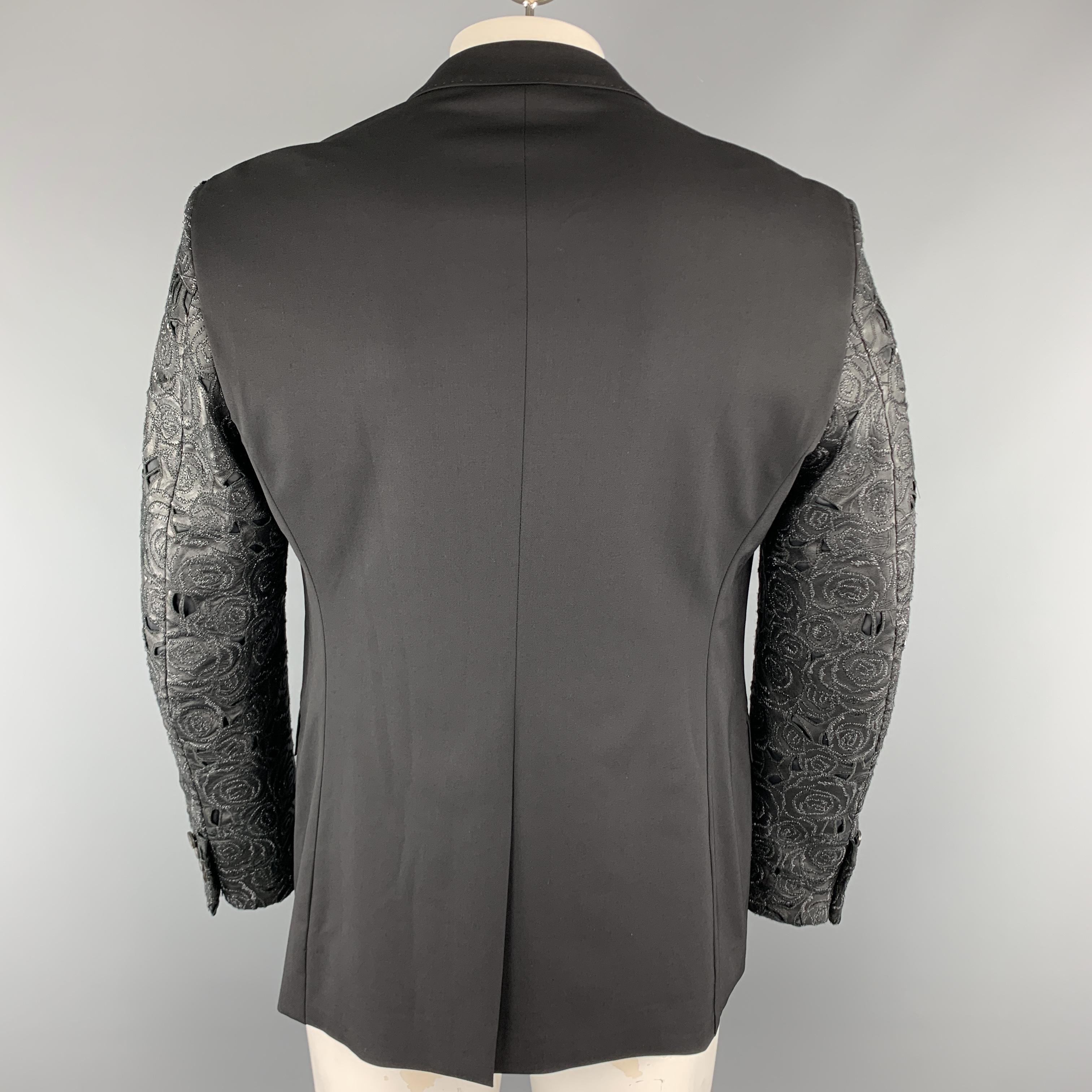 Men's JOHN RICHMOND Black Chest Size 42 Mixed Materials Wool / Elastane Sport Coat