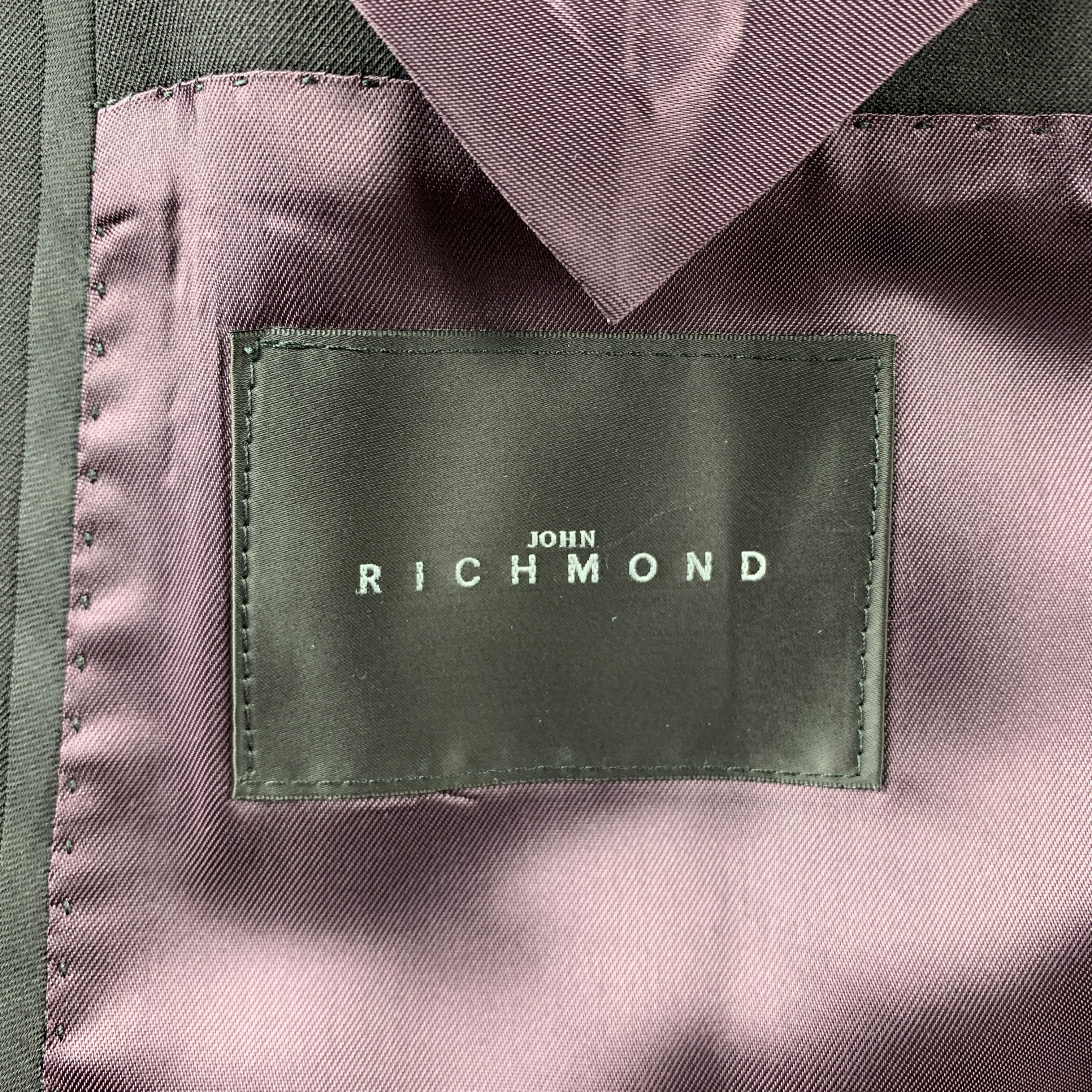 JOHN RICHMOND Black Chest Size 42 Mixed Materials Wool / Elastane Sport Coat 1