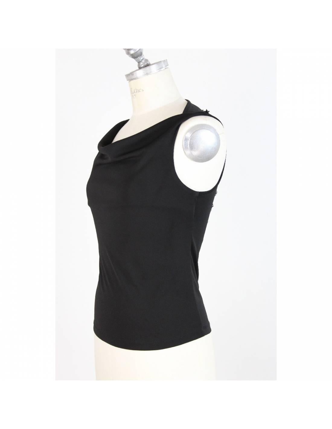 Camisa de noche de lentejuelas negras John Richmond Negro